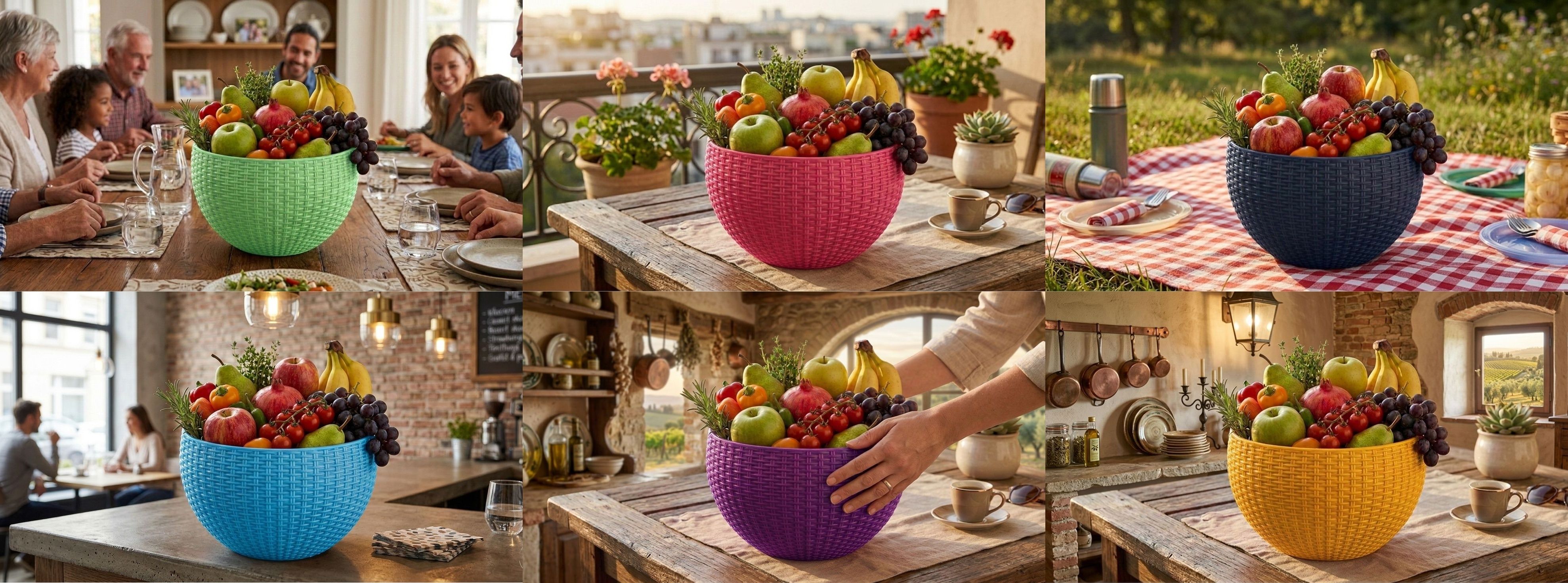 Multi SmartKitchen Basket Plastic Fruit & Vegetable Basket-image-6