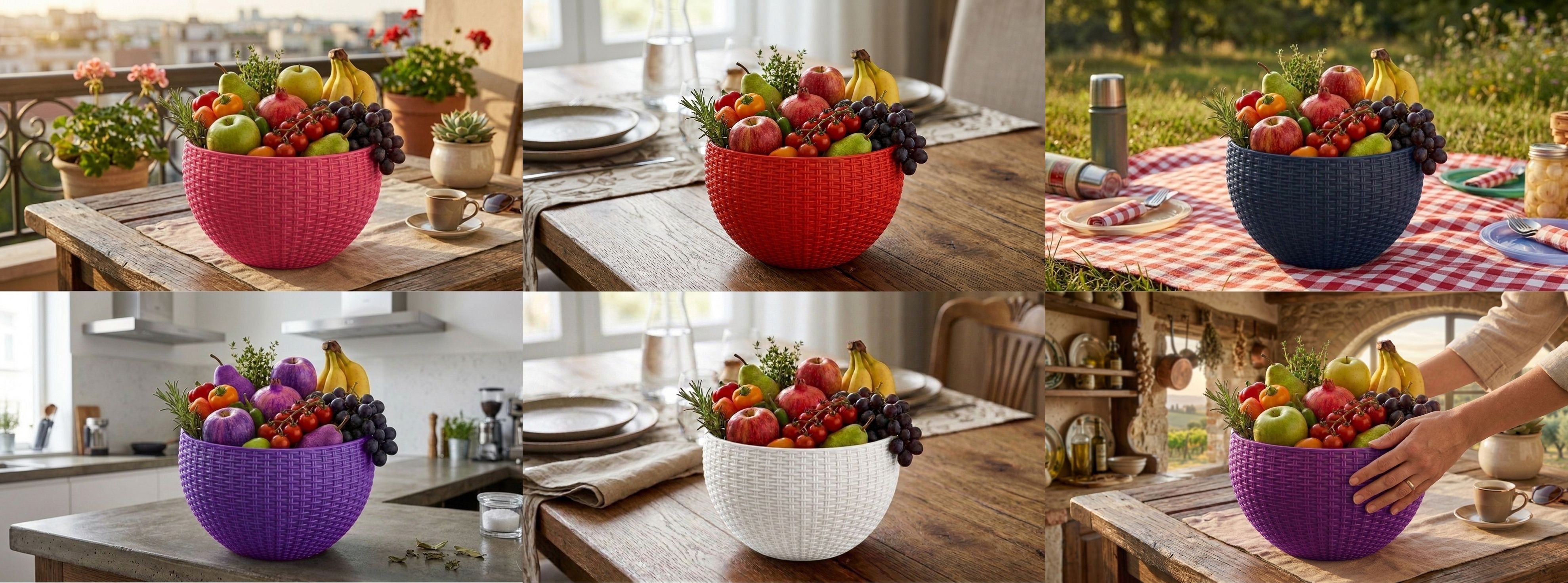 bluevista Multi SmartKitchen Basket Plastic Fruit & Vegetable Basket-picture-35