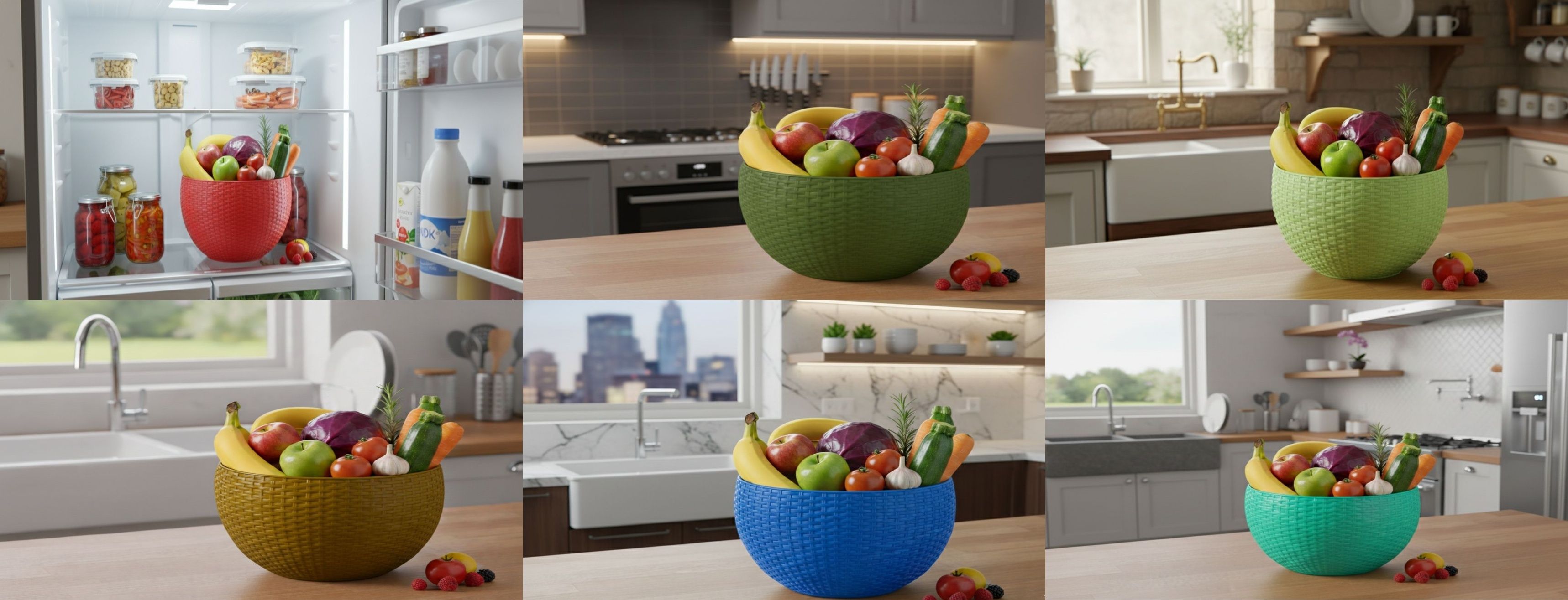 bluevista SmartKitchen Basket Plastic Fruit & Vegetable Basket-picture-32