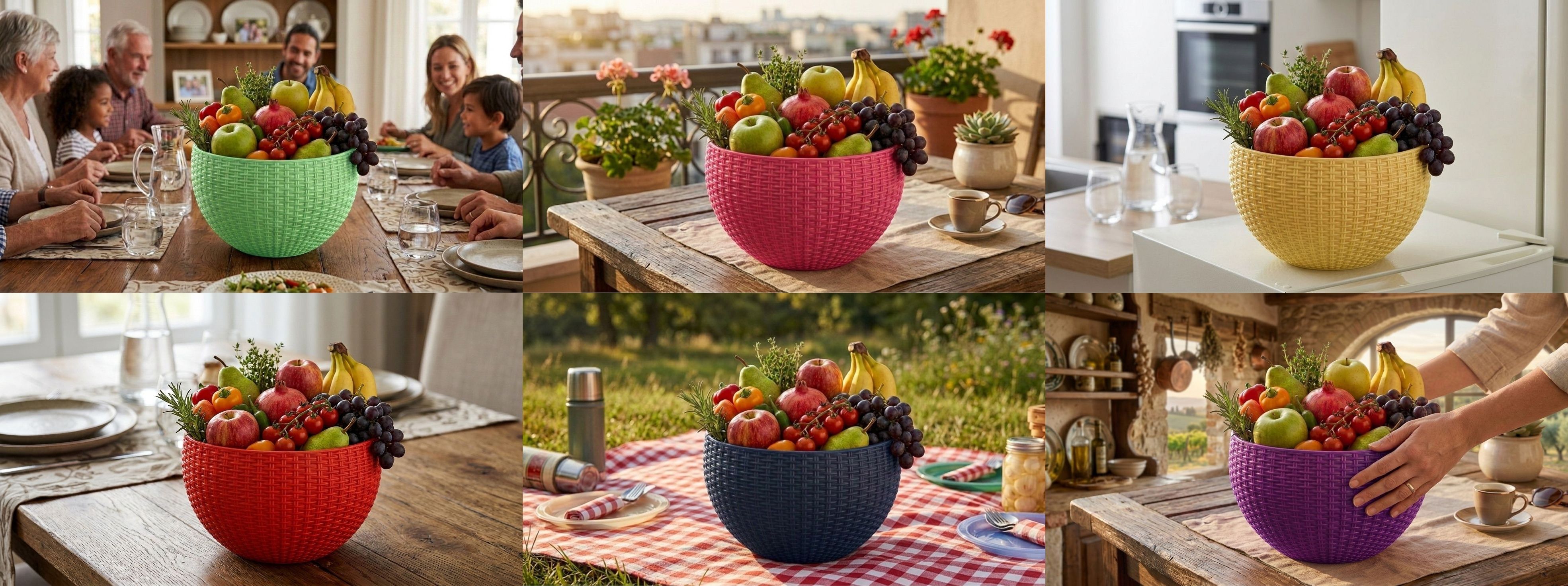 bluevista Multi SmartKitchen Basket Plastic Fruit & Vegetable Basket-picture-14