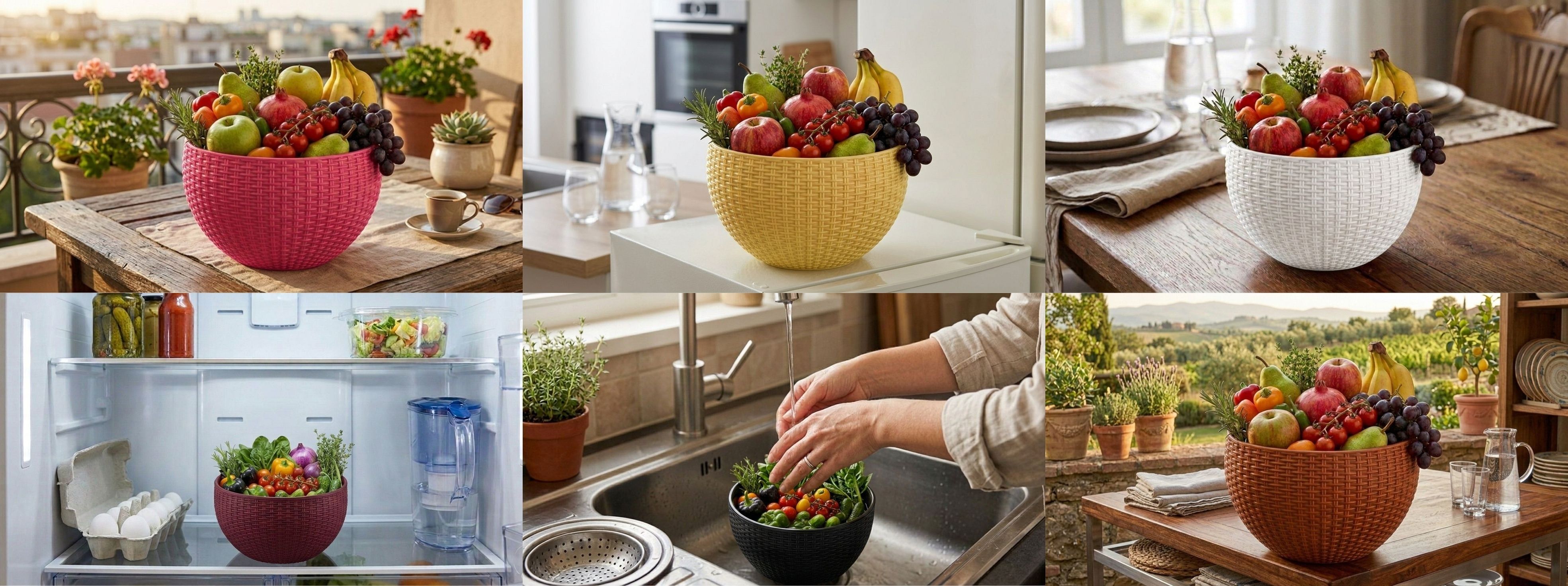 bluevista Multi SmartKitchen Basket Plastic Fruit & Vegetable Basket-picture-33