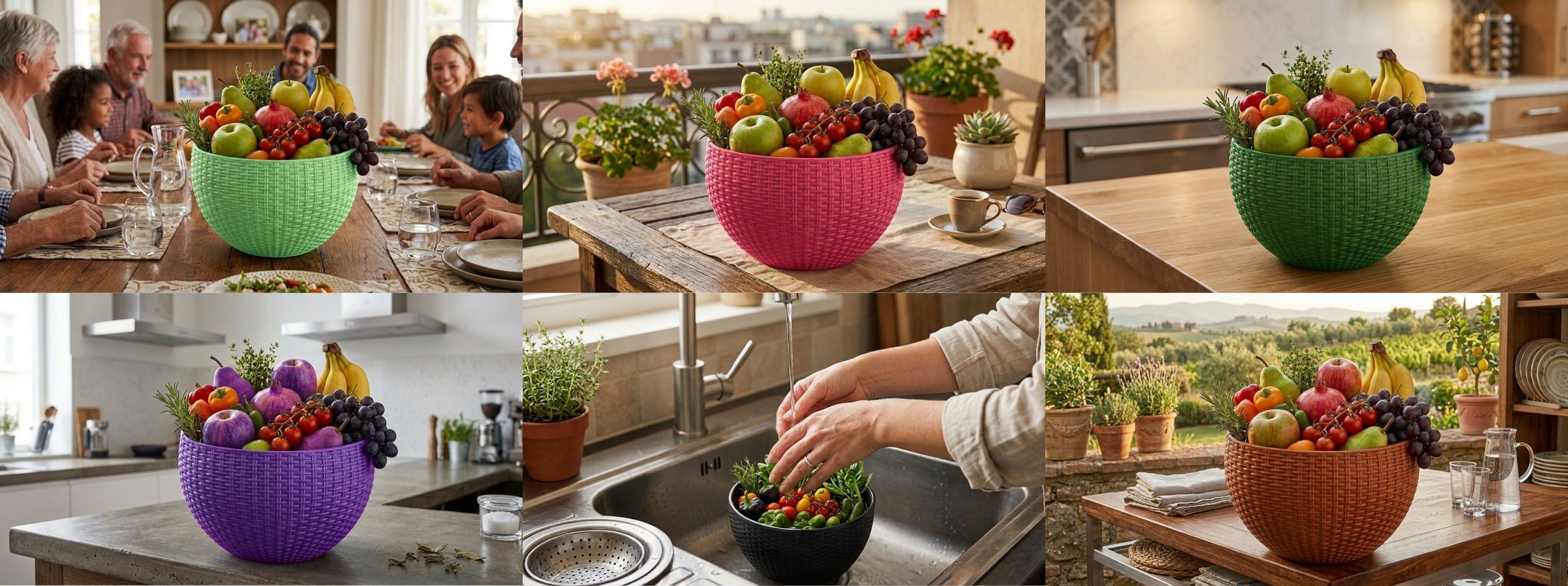 bluevista Multi SmartKitchen Basket Plastic Fruit & Vegetable Basket-picture-39