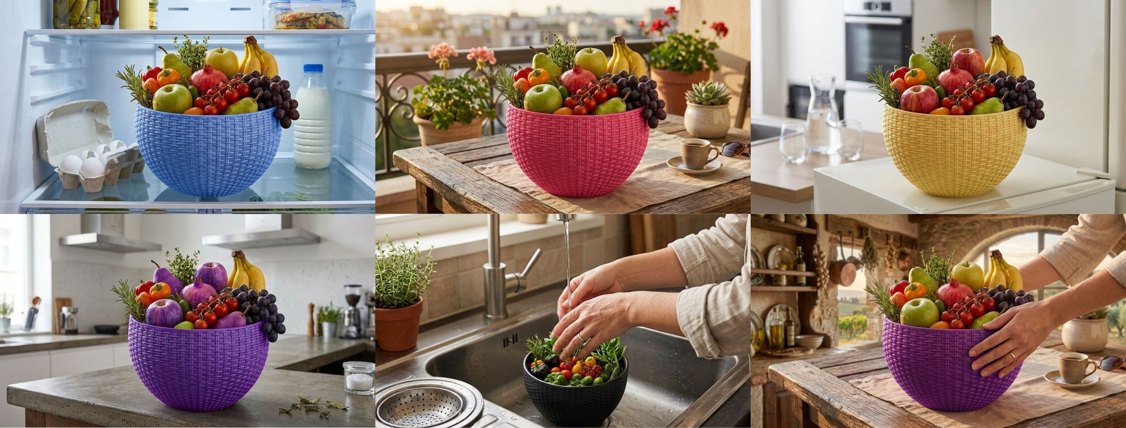 blooming furnancy Multi SmartKitchen Basket Plastic Fruit & Vegetable Basket-picture-25