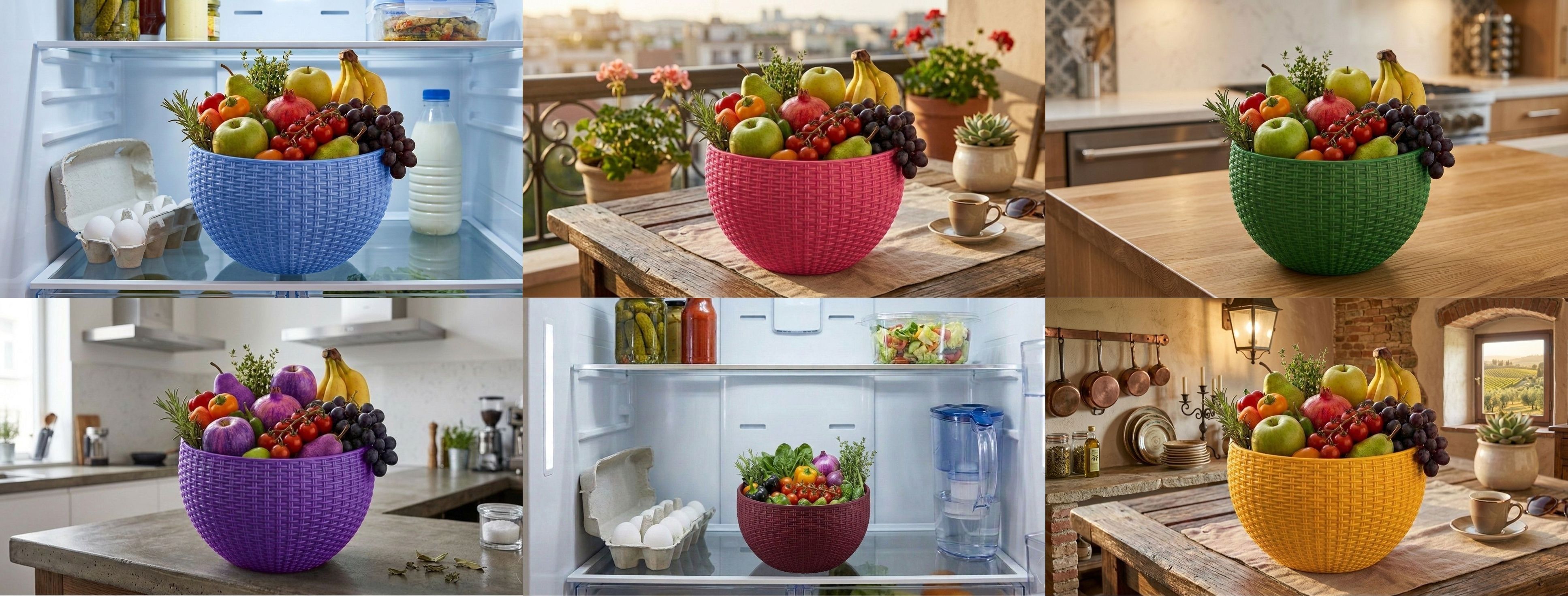 bluevista Multi SmartKitchen Basket Plastic Fruit & Vegetable Basket-picture-13