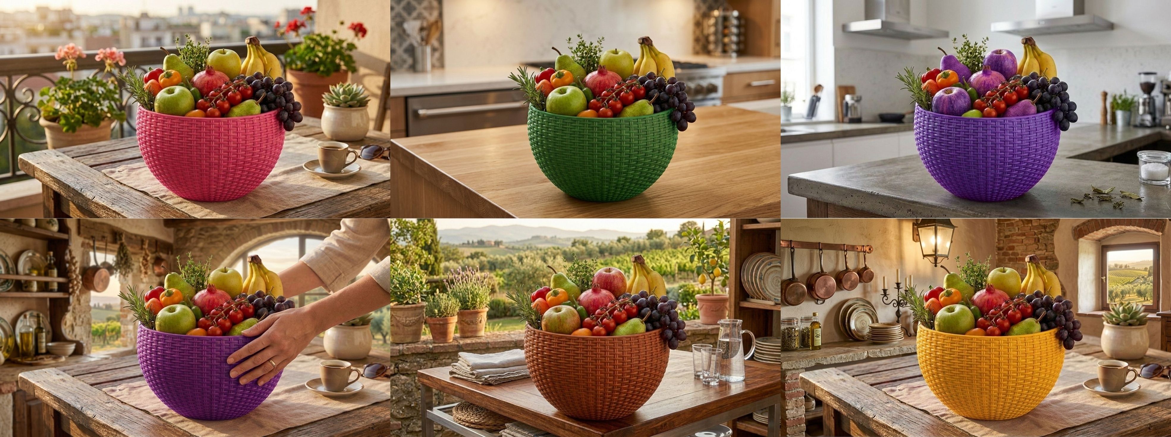 bluevista Multi SmartKitchen Basket Plastic Fruit & Vegetable Basket-picture-34