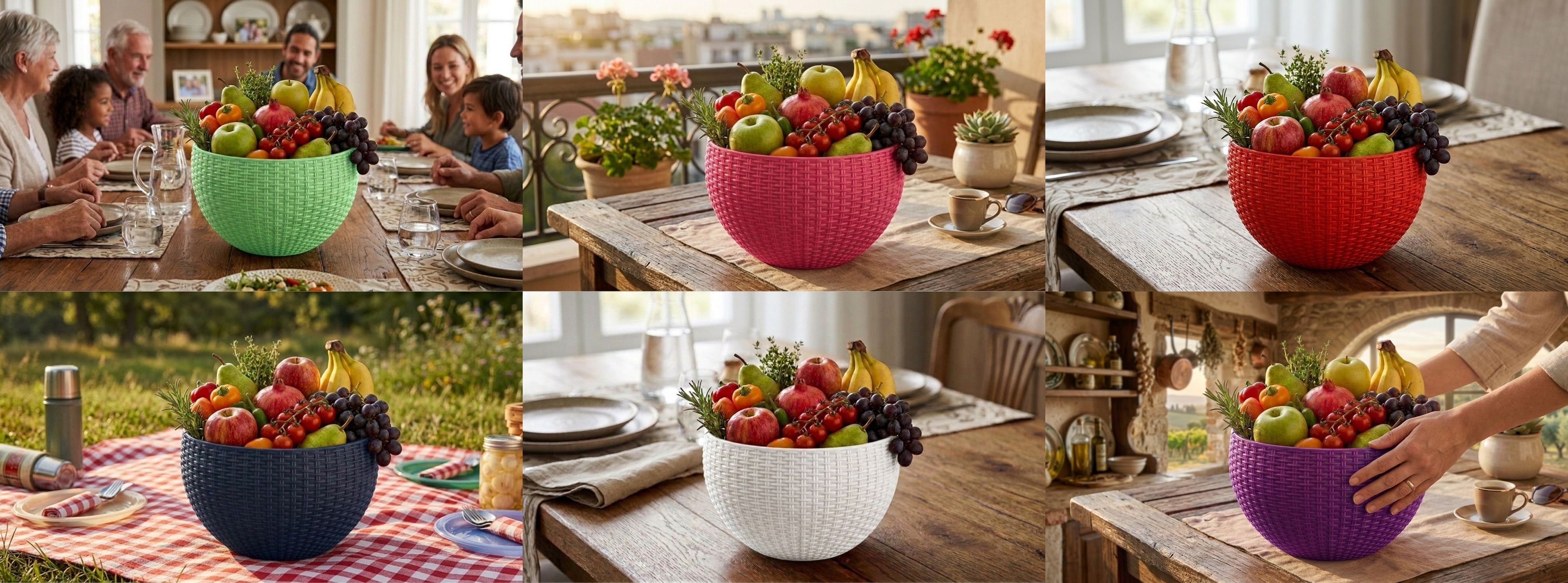 bluevista Multi SmartKitchen Basket Plastic Fruit & Vegetable Basket-picture-19