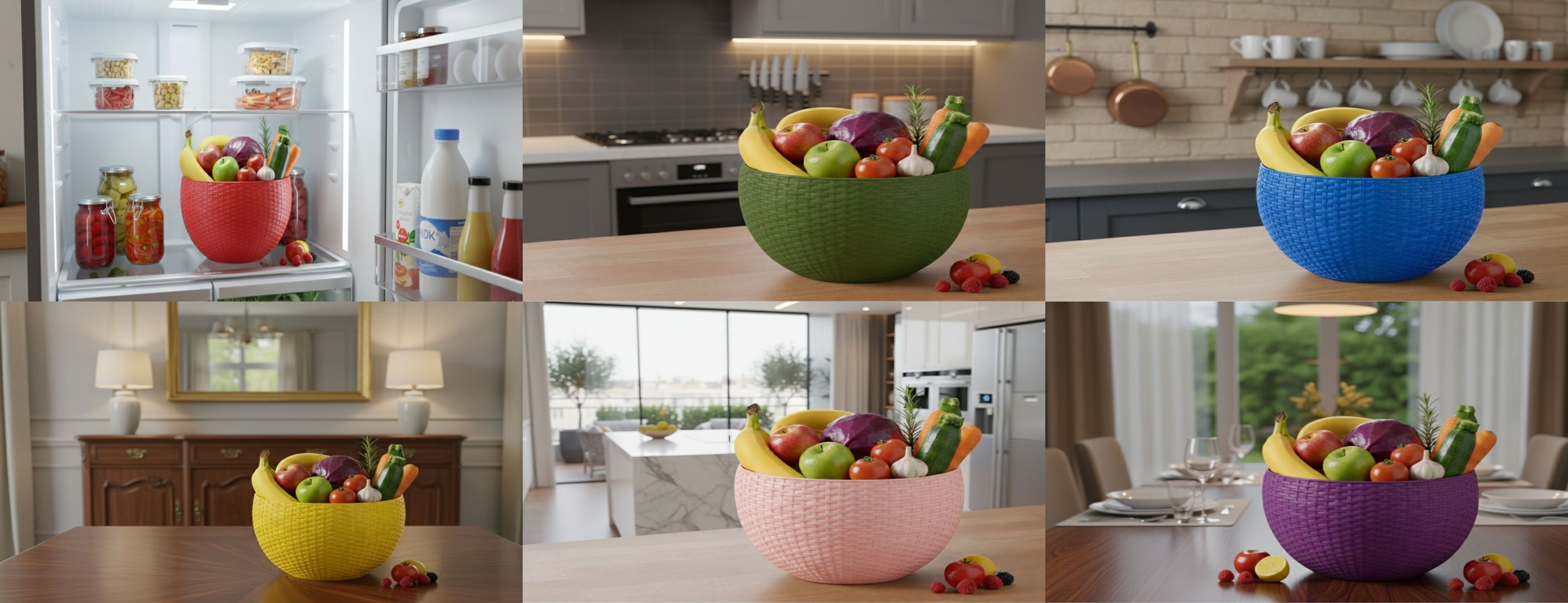 SmartKitchen Basket Plastic Fruit & Vegetable Basket-image-26