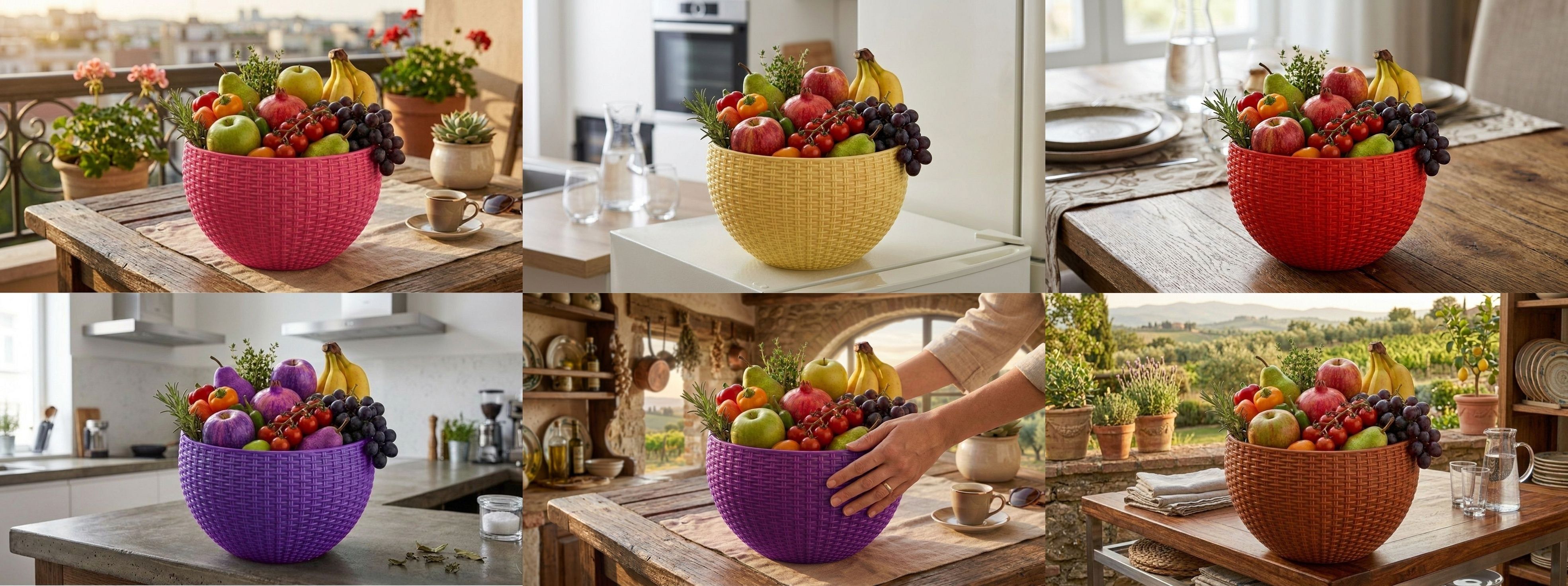 bee positive Multi SmartKitchen Basket Plastic Fruit & Vegetable Basket-picture-36