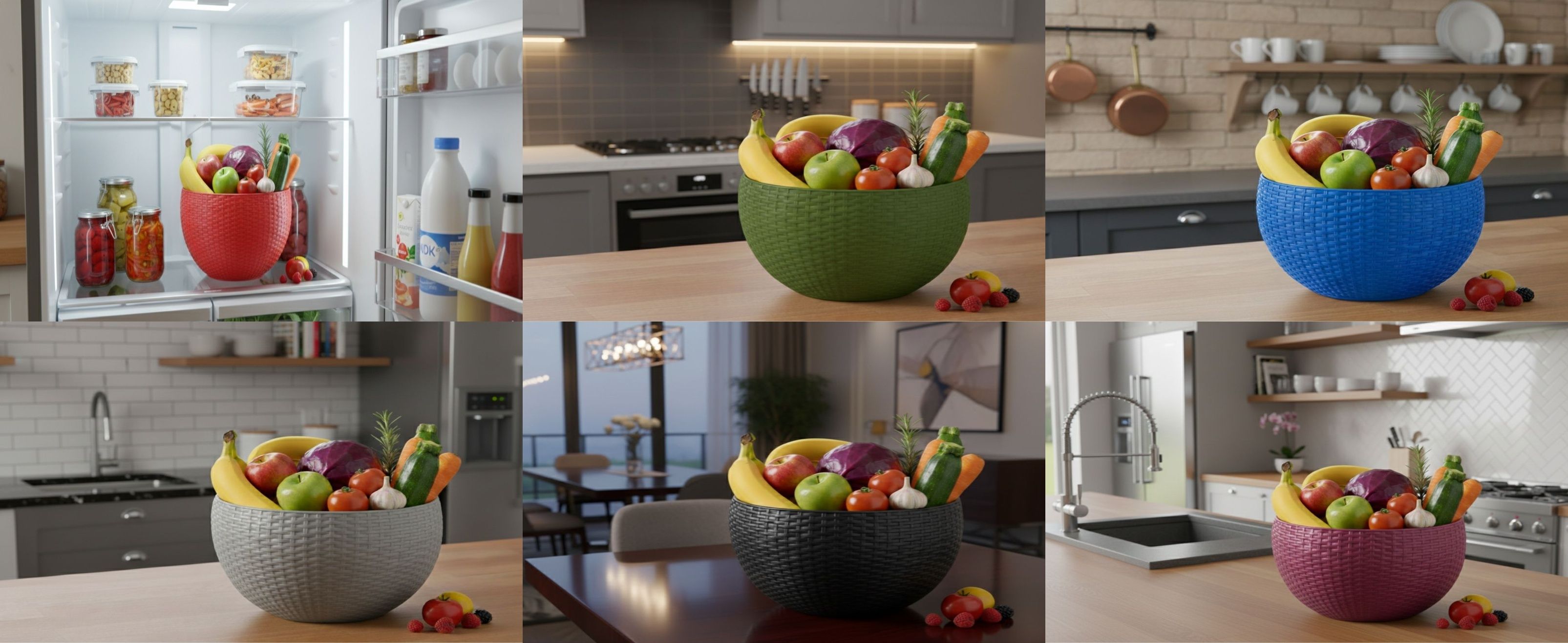 bluevista SmartKitchen Basket Plastic Fruit & Vegetable Basket-picture-21