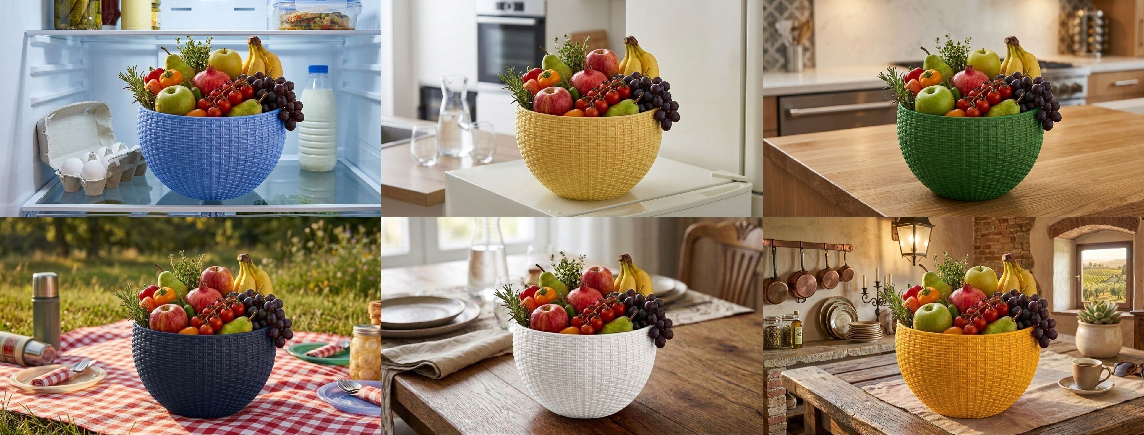 bluevista Multi SmartKitchen Basket Plastic Fruit & Vegetable Basket-picture-28