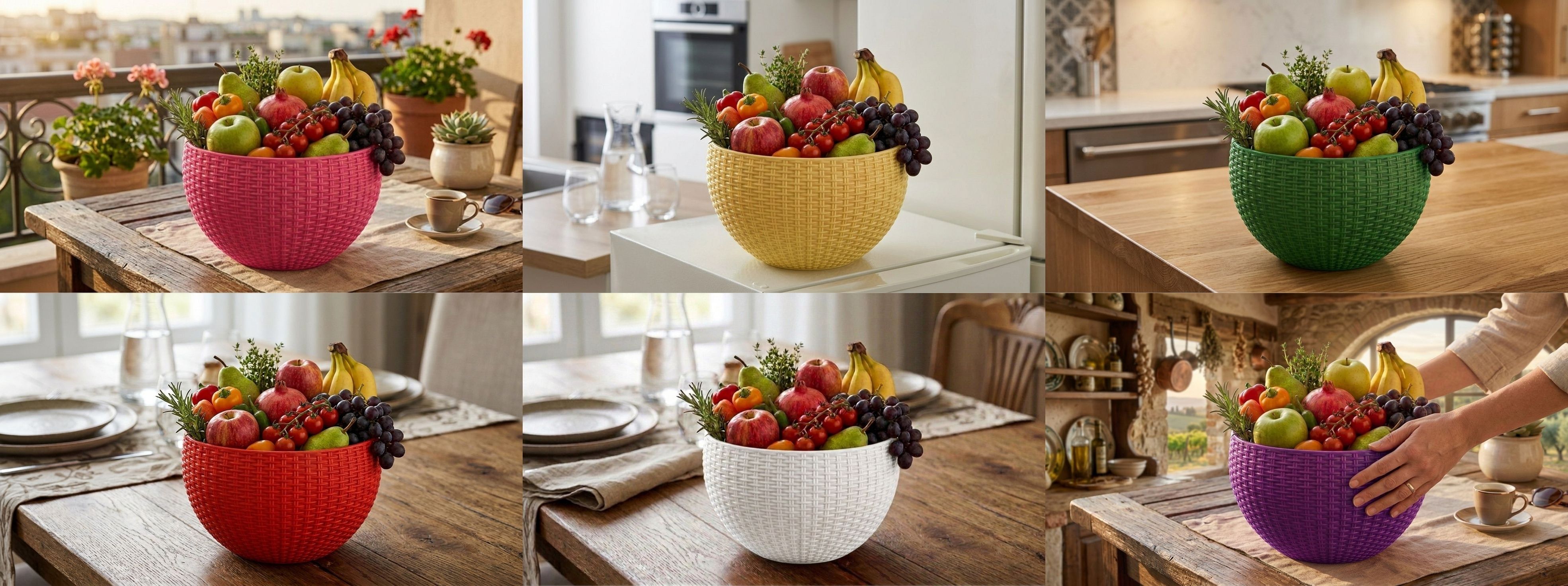 Multi SmartKitchen Basket Plastic Fruit & Vegetable Basket-image-12