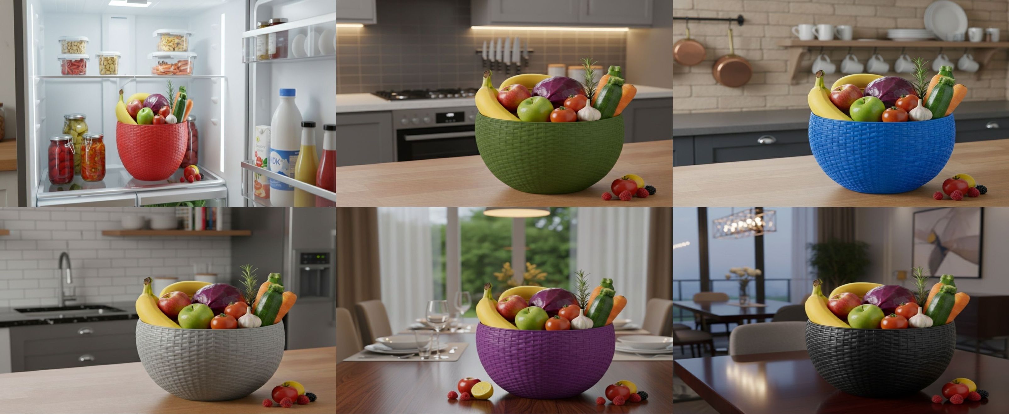 bluevista SmartKitchen Basket Plastic Fruit & Vegetable Basket-picture-38