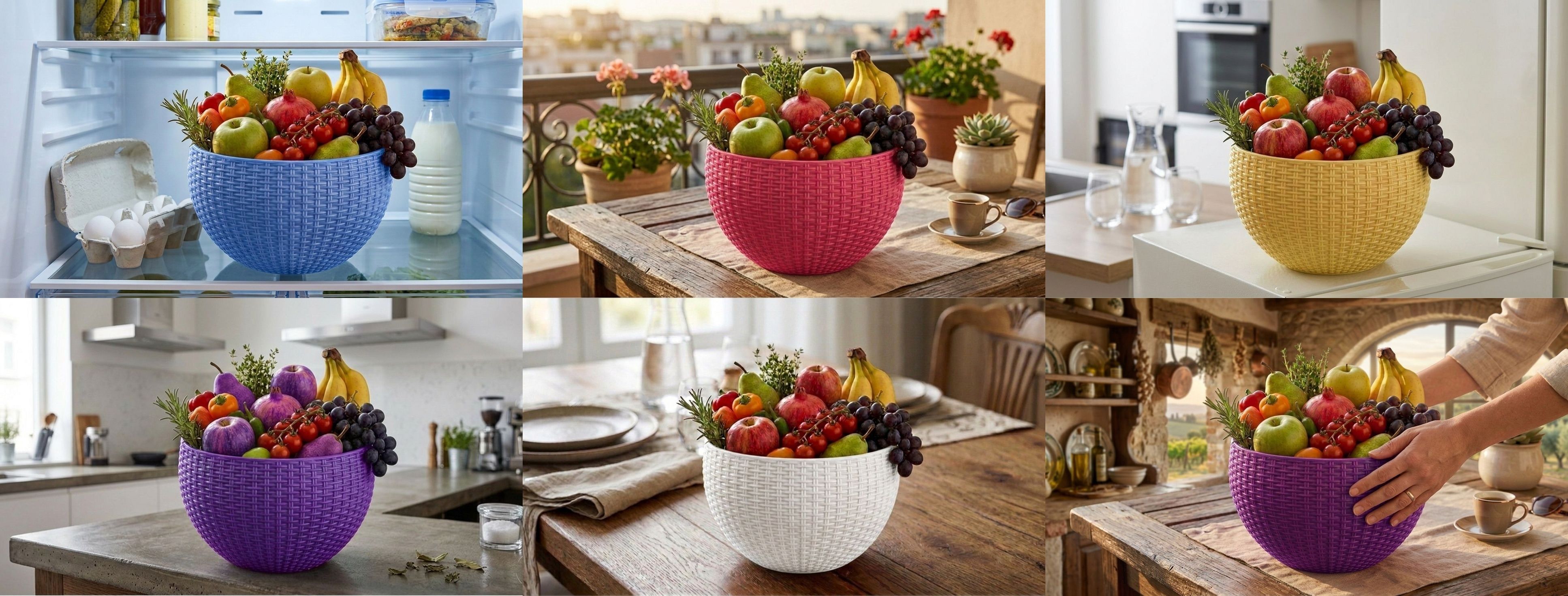 bluevista Multi SmartKitchen Basket Plastic Fruit & Vegetable Basket-picture-31