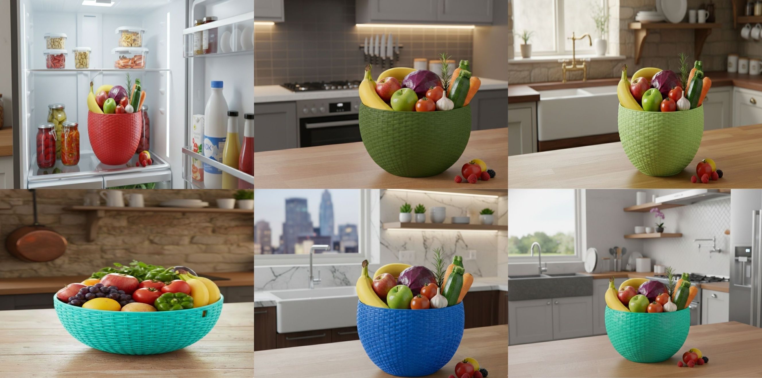 bluevista SmartKitchen Basket Plastic Fruit & Vegetable Basket-picture-49
