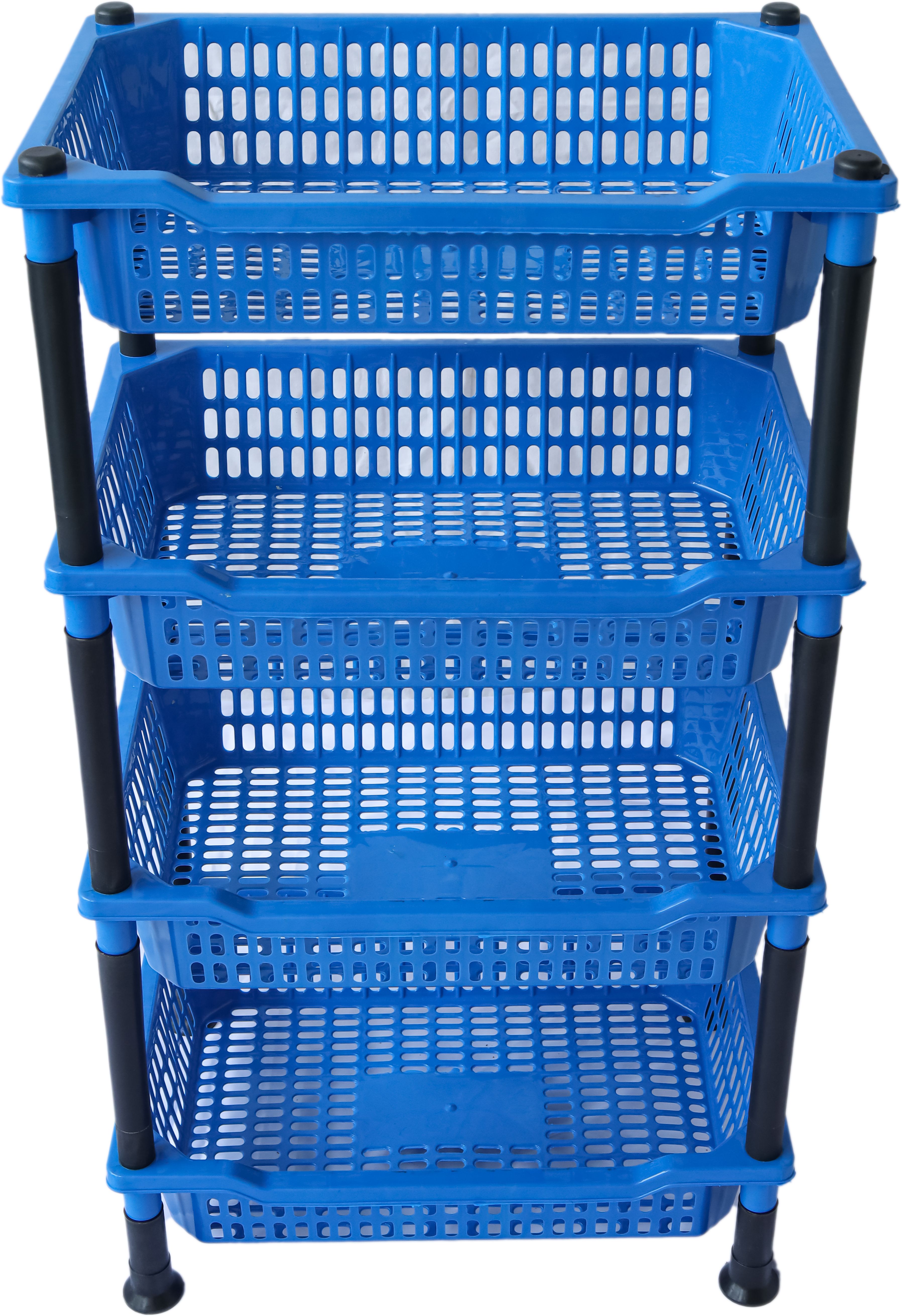 Kitchen Rack 4 Layer Multipurpose Shelf Stand Basket Rack Plastic Fruit & Vegetable Basket