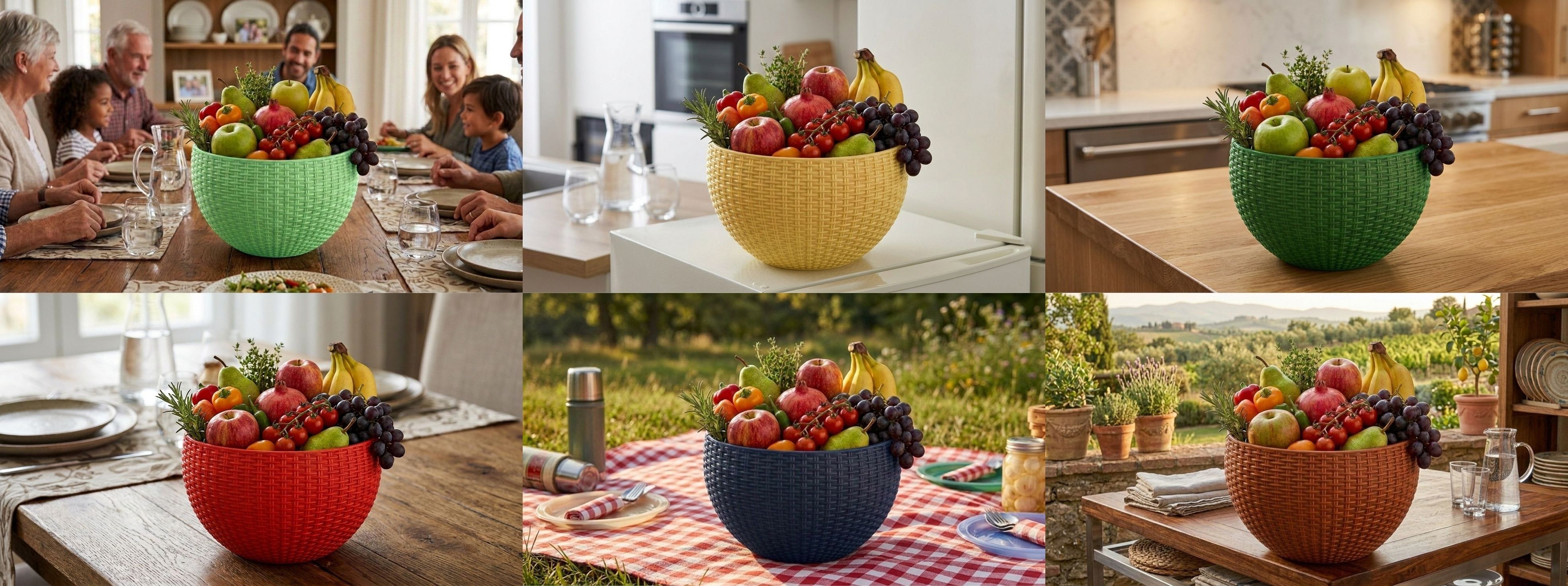 bee positive Multi SmartKitchen Basket Plastic Fruit & Vegetable Basket-picture-24