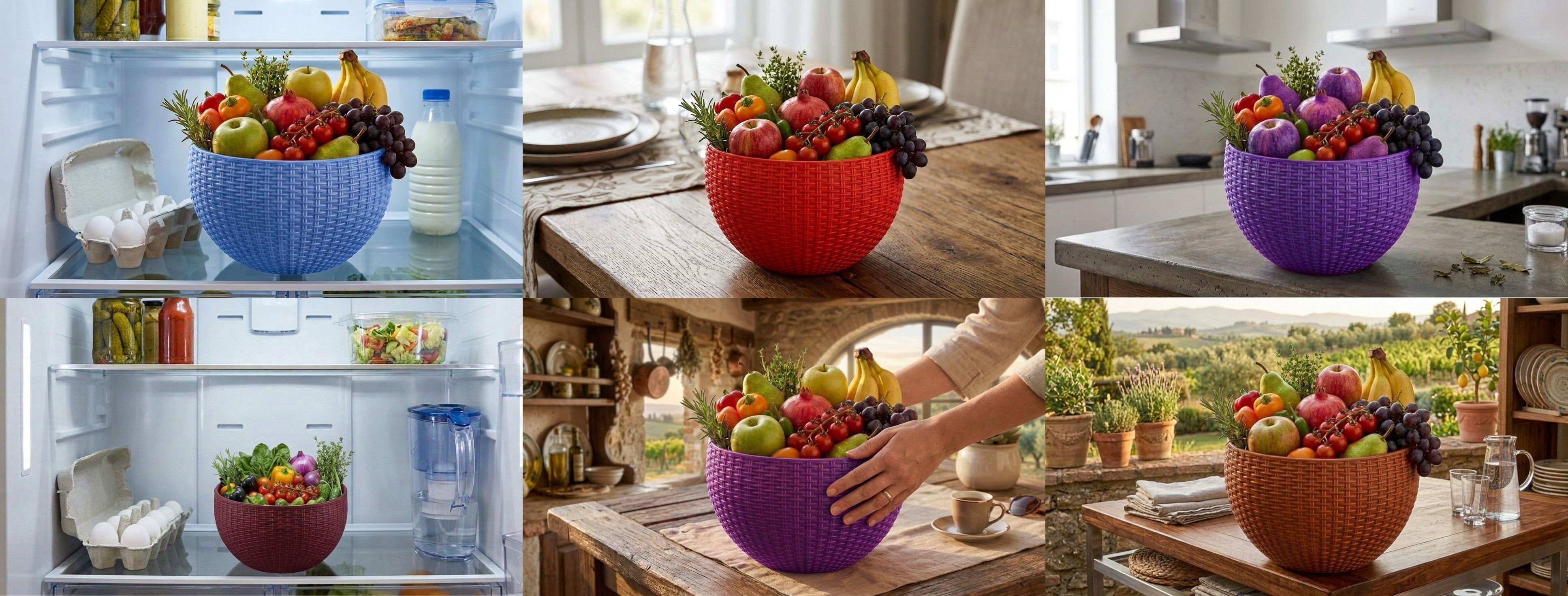 bluevista Multi SmartKitchen Basket Plastic Fruit & Vegetable Basket-picture-25