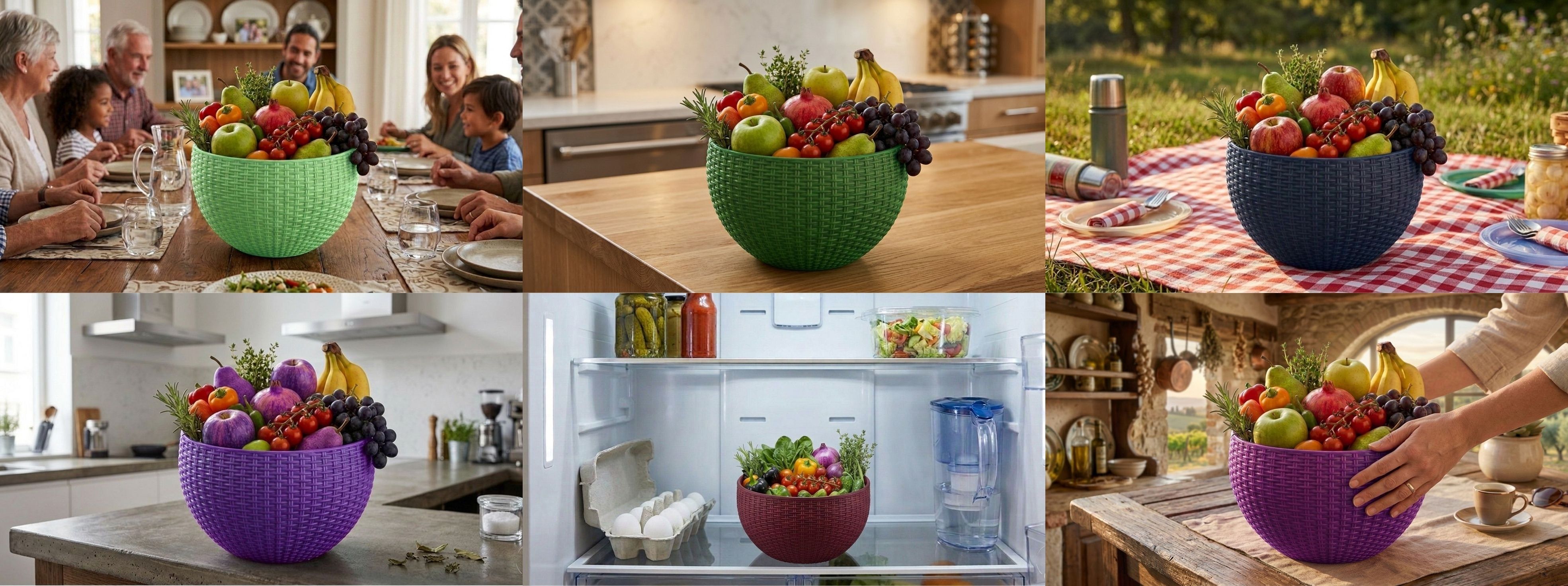 bluevista Multi SmartKitchen Basket Plastic Fruit & Vegetable Basket-picture-38