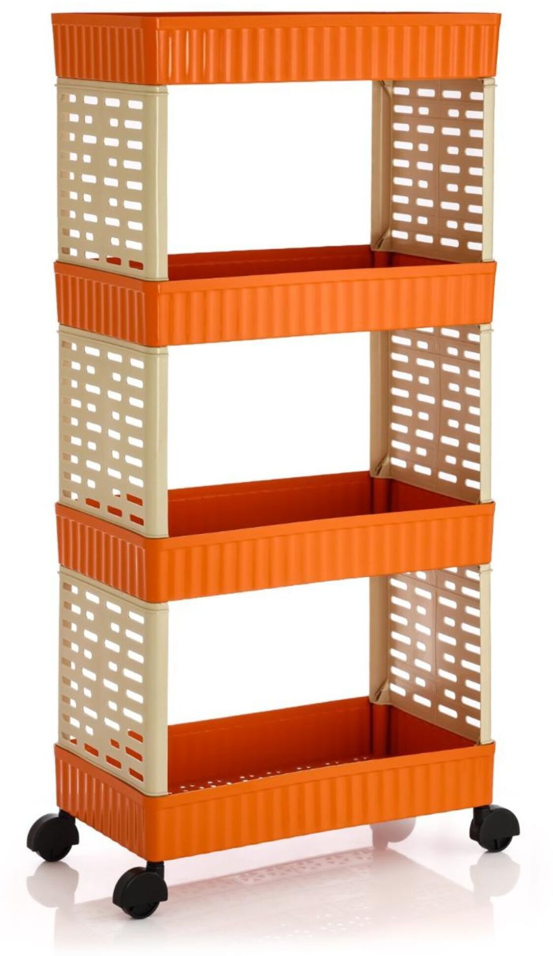 elyvora Multipurpose Kitchen Storage Trolley with Wheels | Multi-Tier Portable Rack Plastic Kitchen Trolley-picture-42