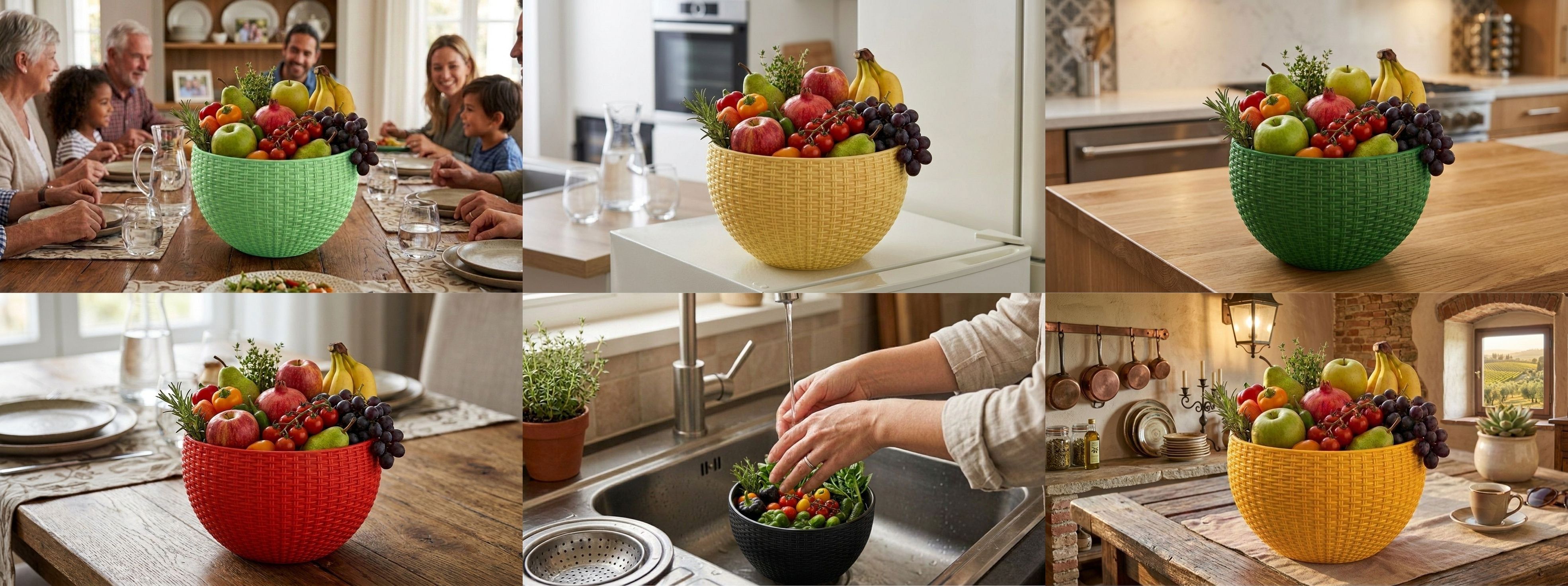bluevista Multi SmartKitchen Basket Plastic Fruit & Vegetable Basket-picture-10