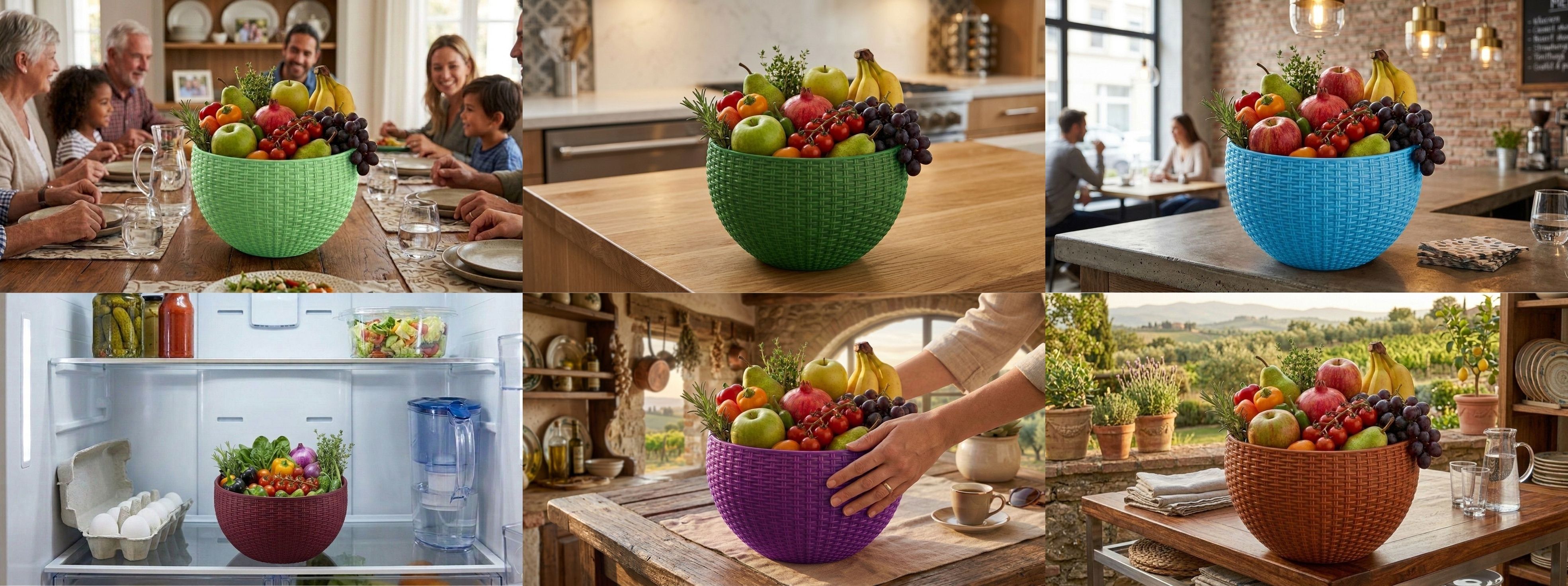 bee positive Multi SmartKitchen Basket Plastic Fruit & Vegetable Basket-picture-18