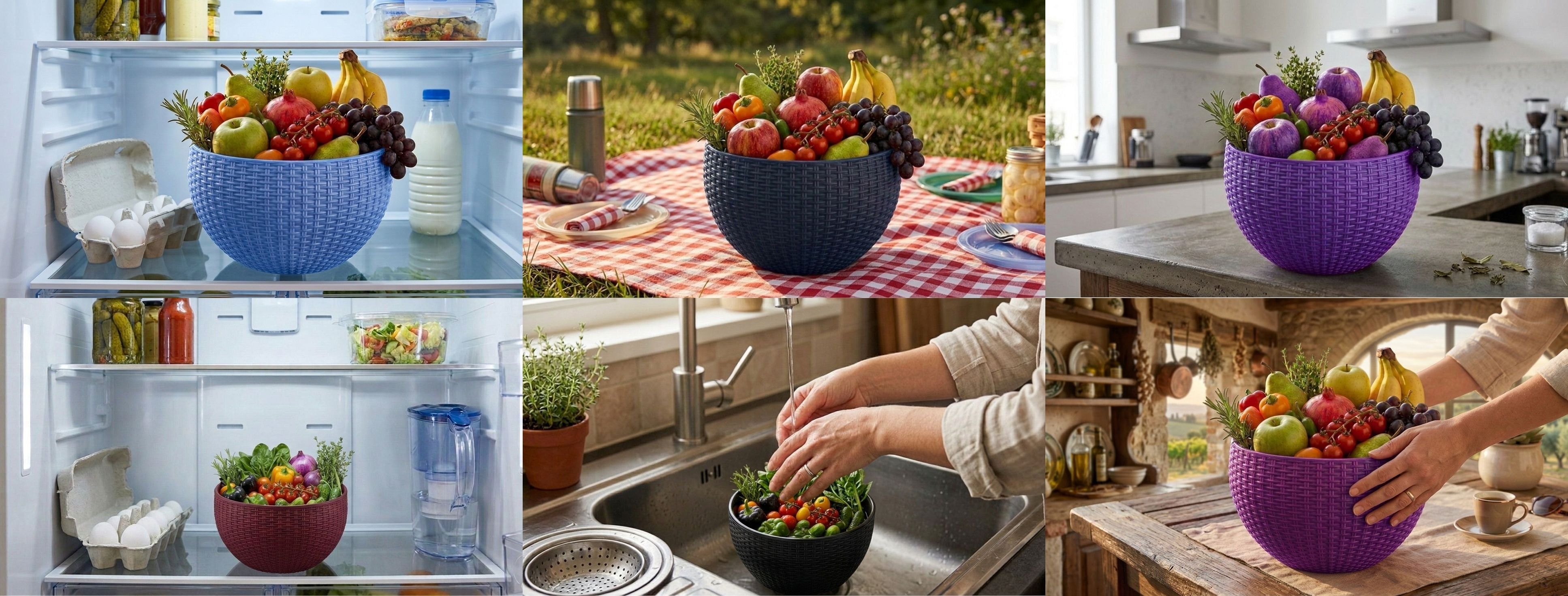 bluevista Multi SmartKitchen Basket Plastic Fruit & Vegetable Basket-picture-27