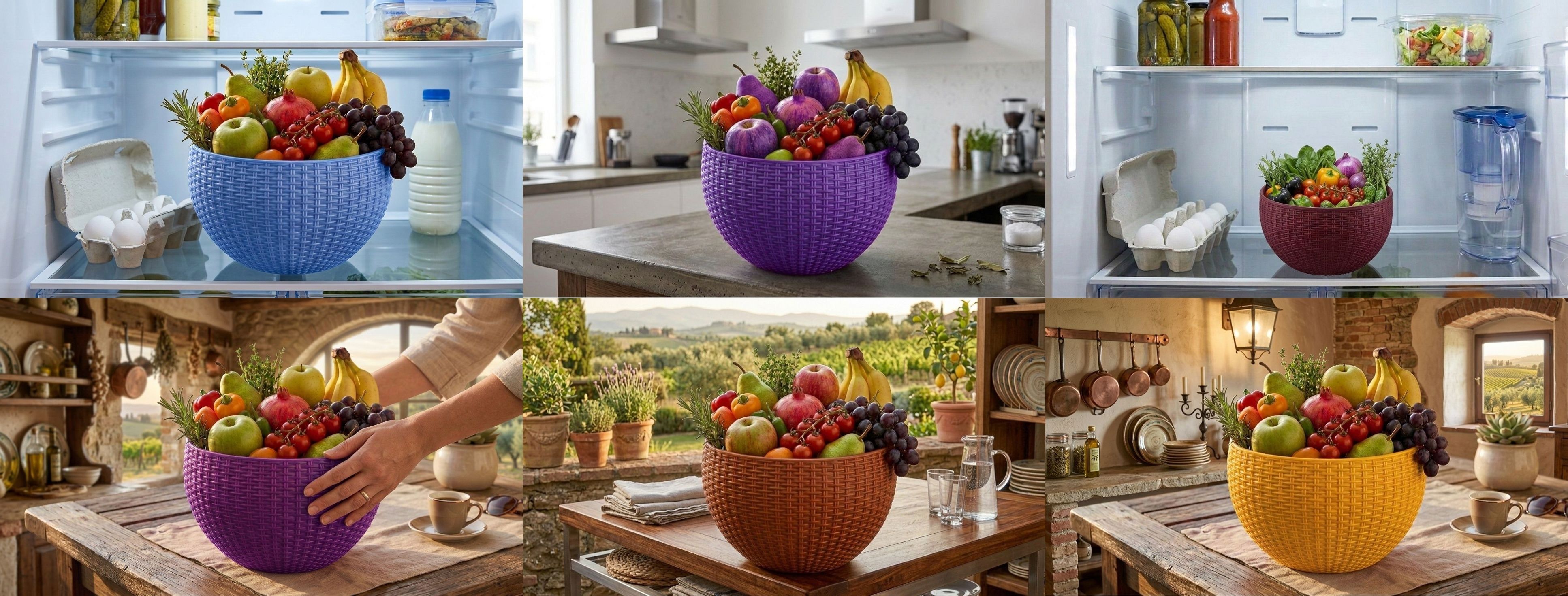 bee positive Multi SmartKitchen Basket Plastic Fruit & Vegetable Basket-picture-30