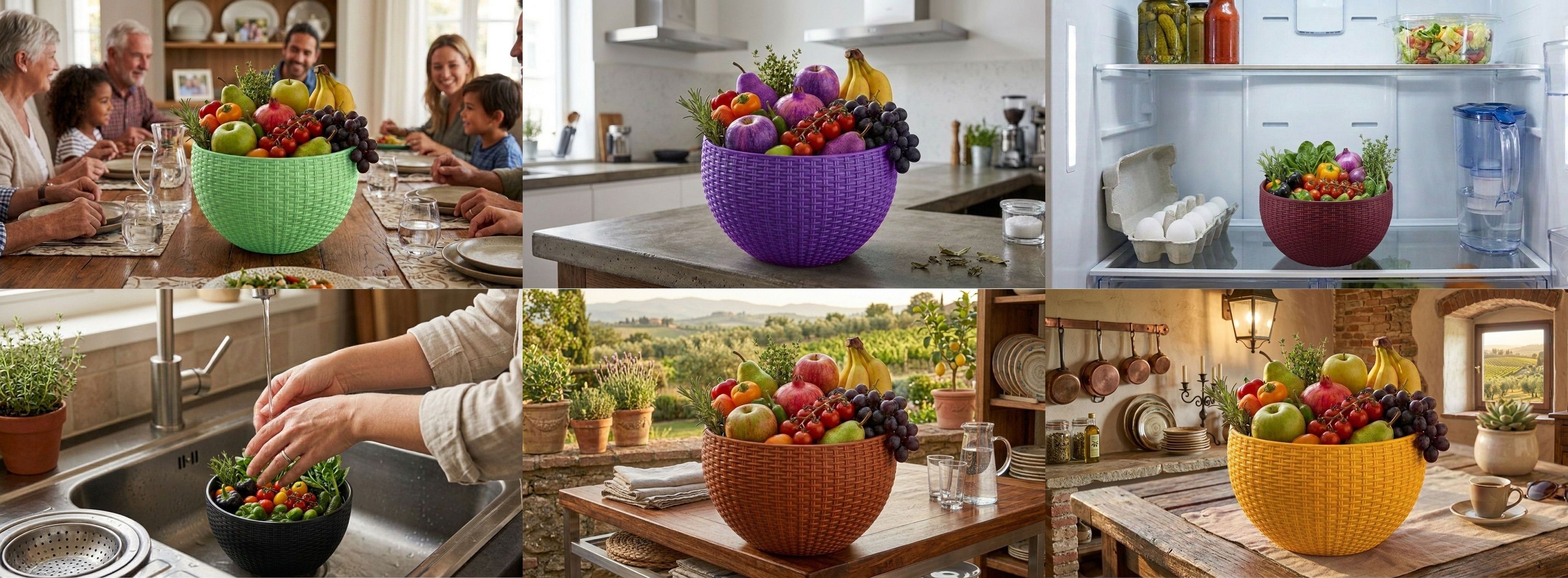 bluevista Multi SmartKitchen Basket Plastic Fruit & Vegetable Basket-picture-5