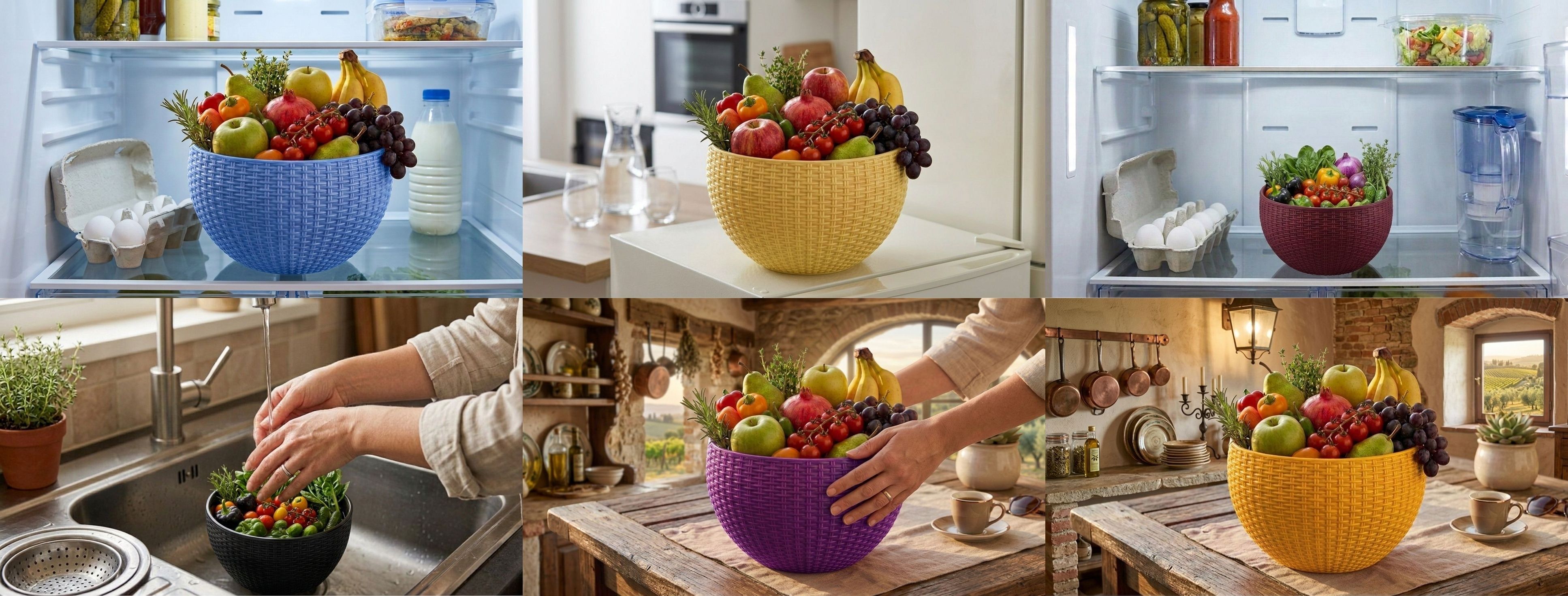 bluevista Multi SmartKitchen Basket Plastic Fruit & Vegetable Basket-picture-37