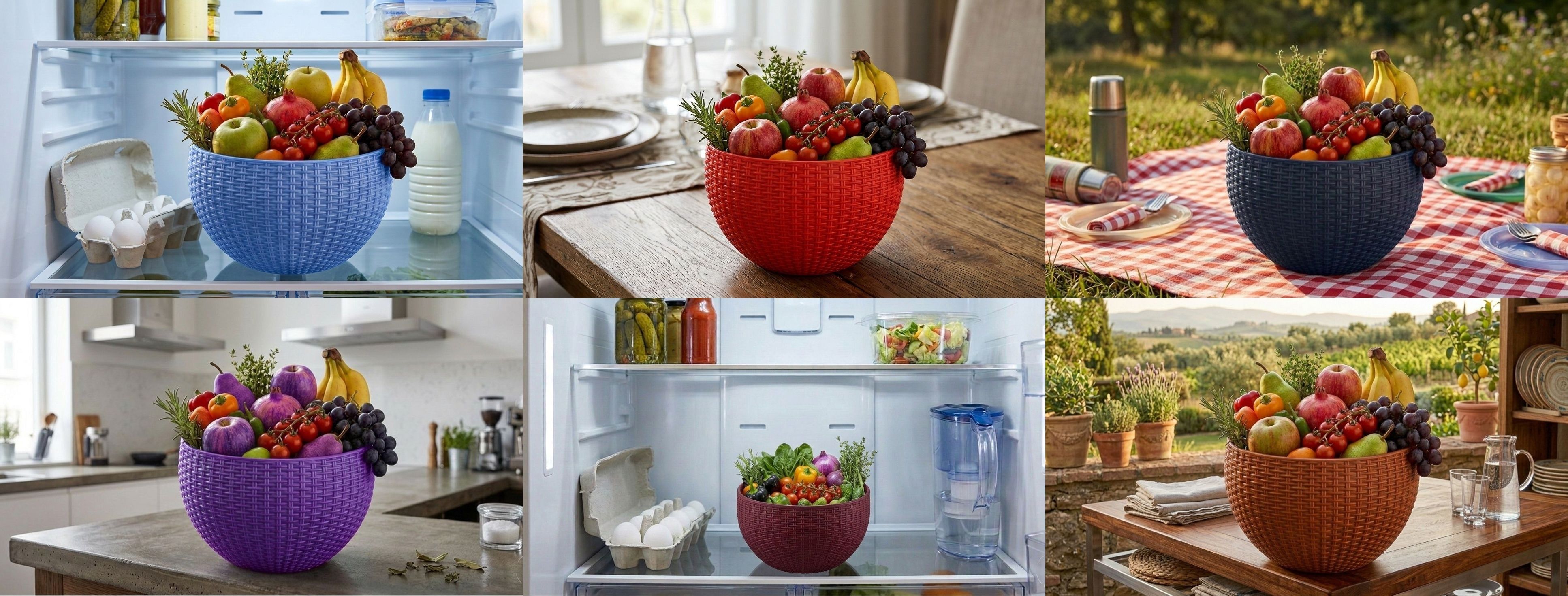 bluevista Multi SmartKitchen Basket Plastic Fruit & Vegetable Basket-picture-47