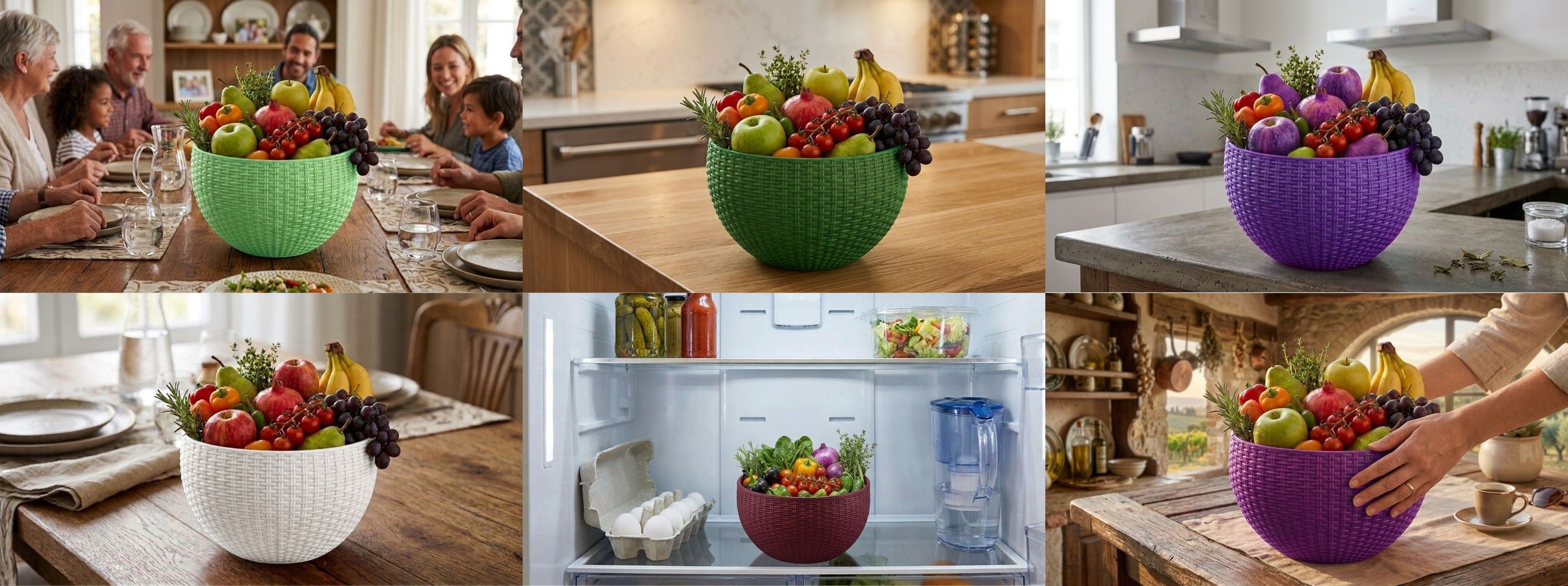 Multi SmartKitchen Basket Plastic Fruit & Vegetable Basket-image-35