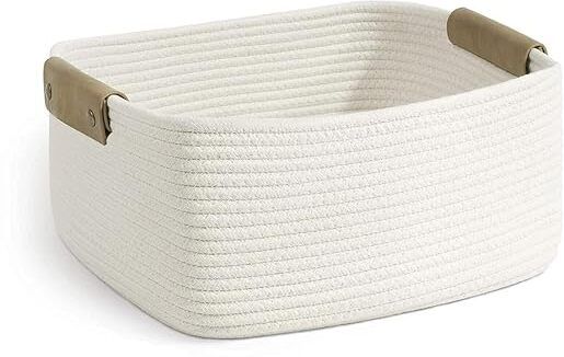 White Rectangular Cotton, Jute Fruit & Vegetable Basket-image-32