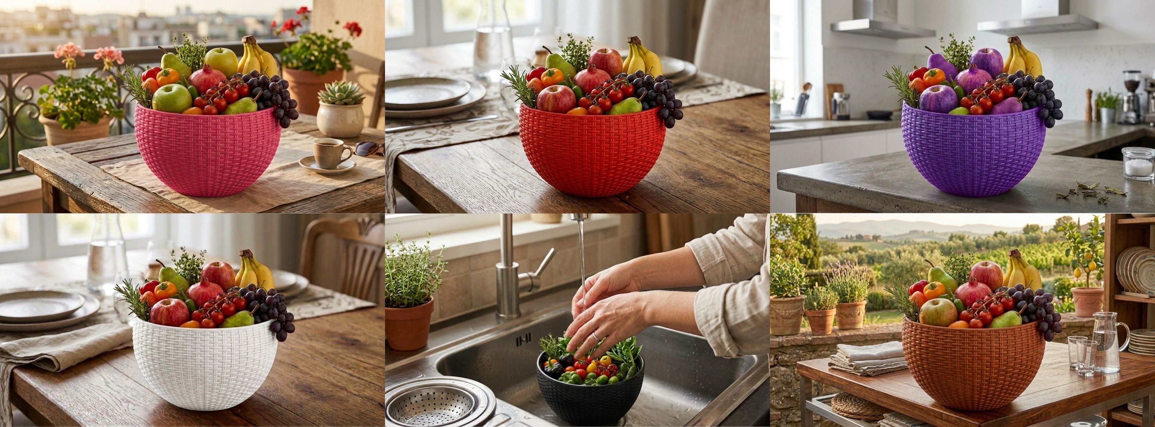 Multi SmartKitchen Basket Plastic Fruit & Vegetable Basket-image-31