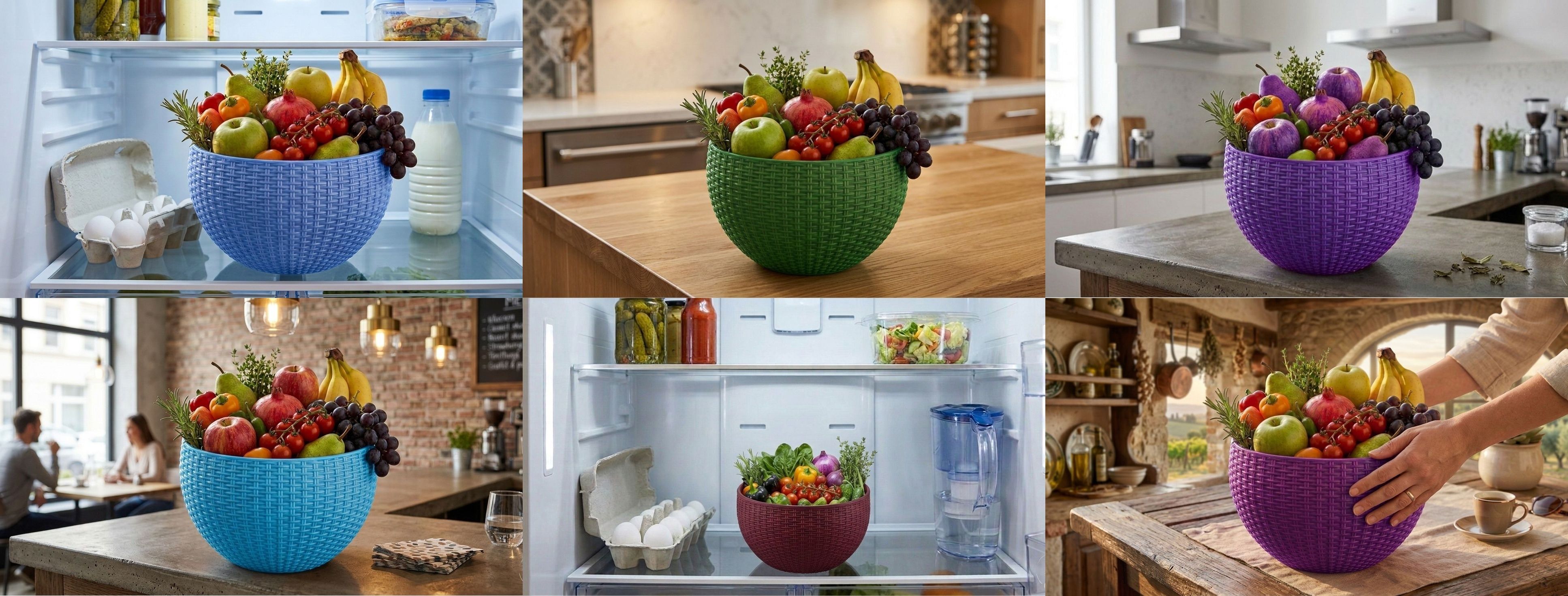 bluevista Multi SmartKitchen Basket Plastic Fruit & Vegetable Basket-picture-2