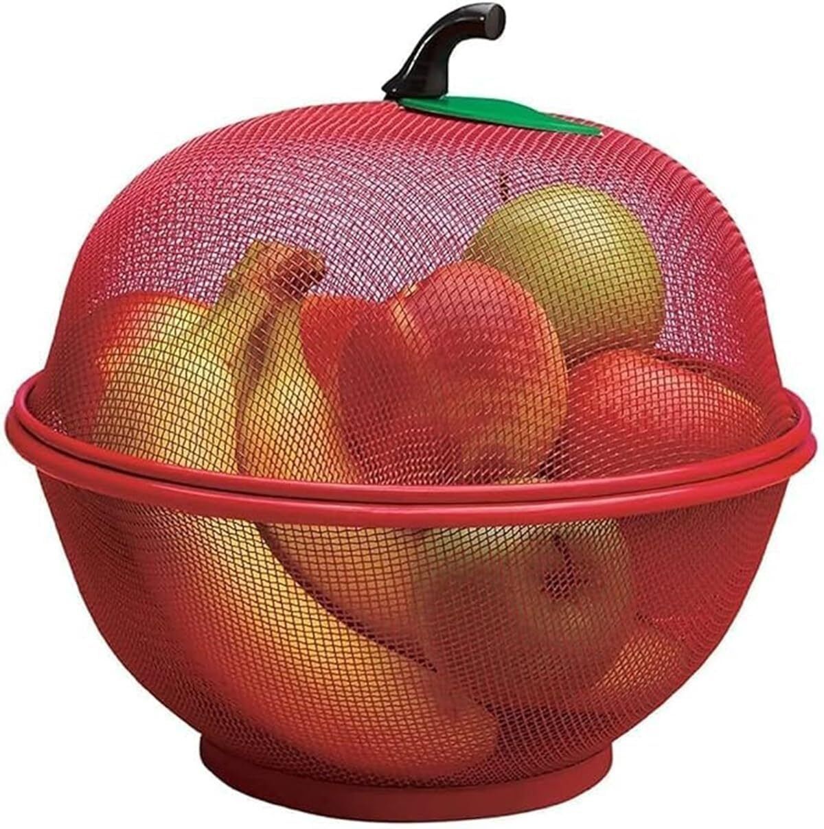Apple Shape Net Fruits Basket For Kitchen Steel Fruit & Vegetable Basket