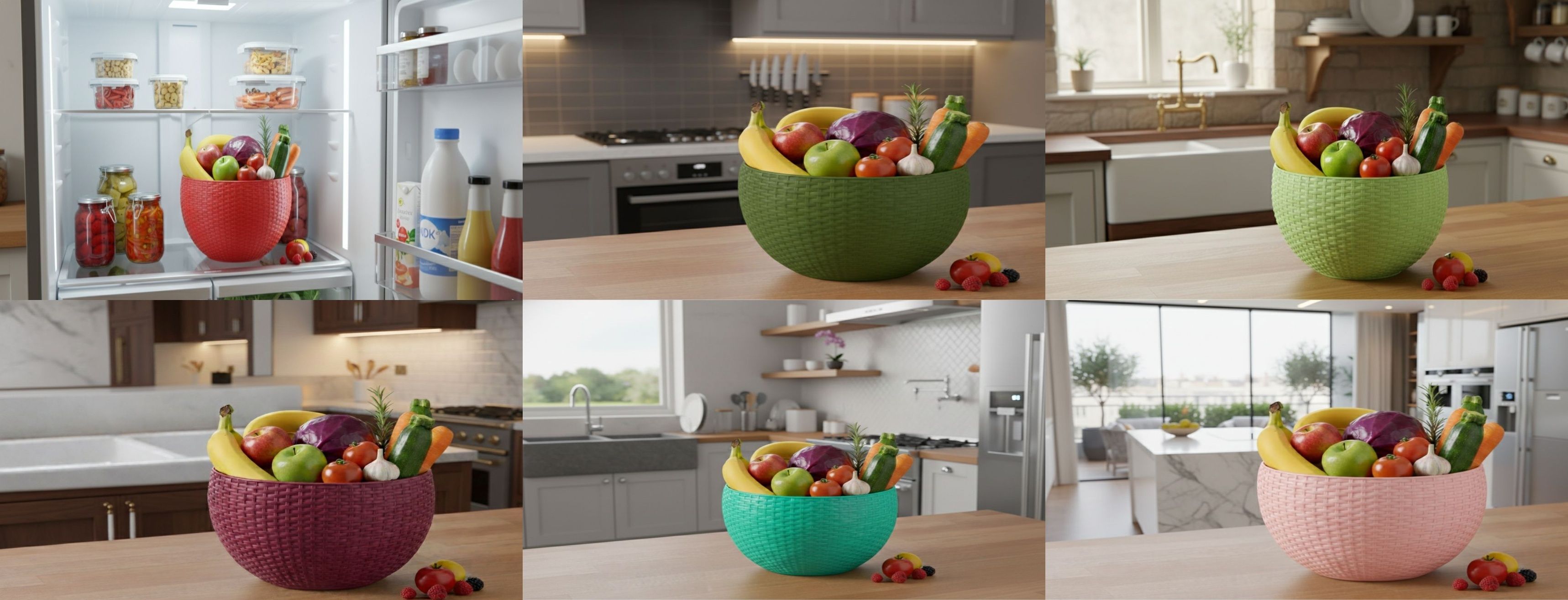 SmartKitchen Basket Plastic Fruit & Vegetable Basket-image-28