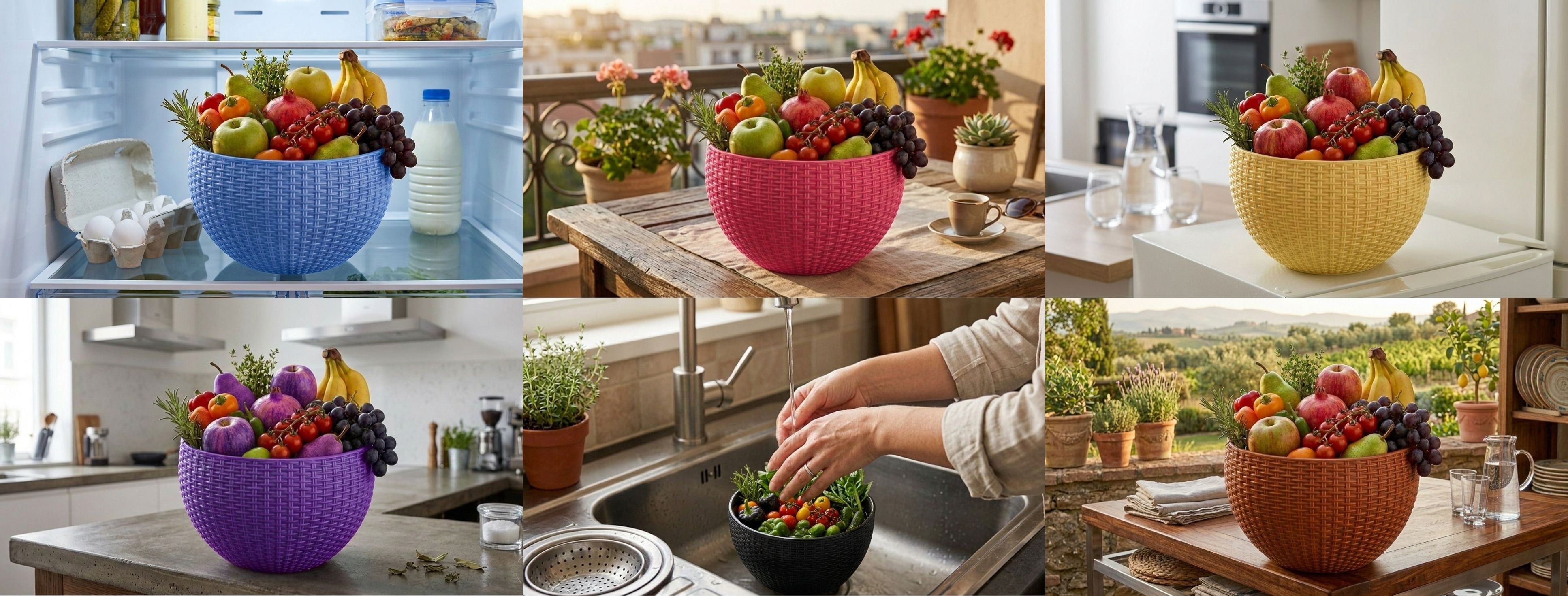 bluevista Multi SmartKitchen Basket Plastic Fruit & Vegetable Basket-picture-47