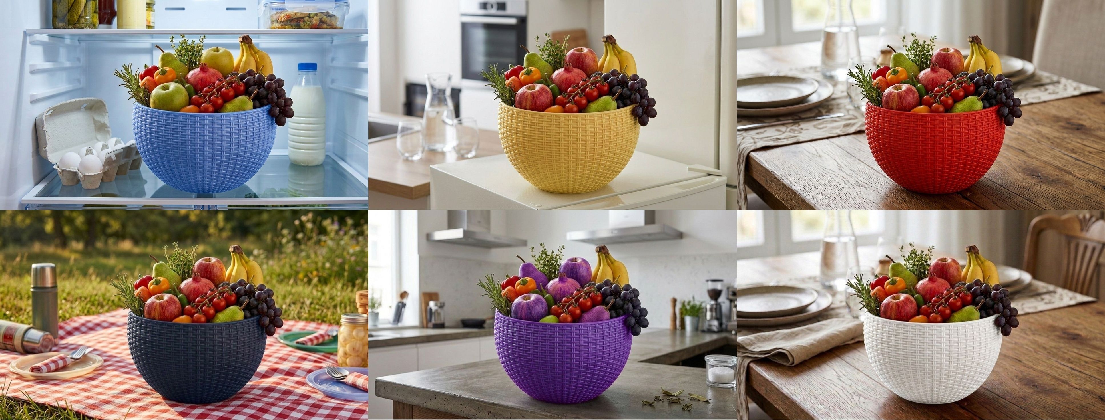 bluevista Multi SmartKitchen Basket Plastic Fruit & Vegetable Basket-picture-19