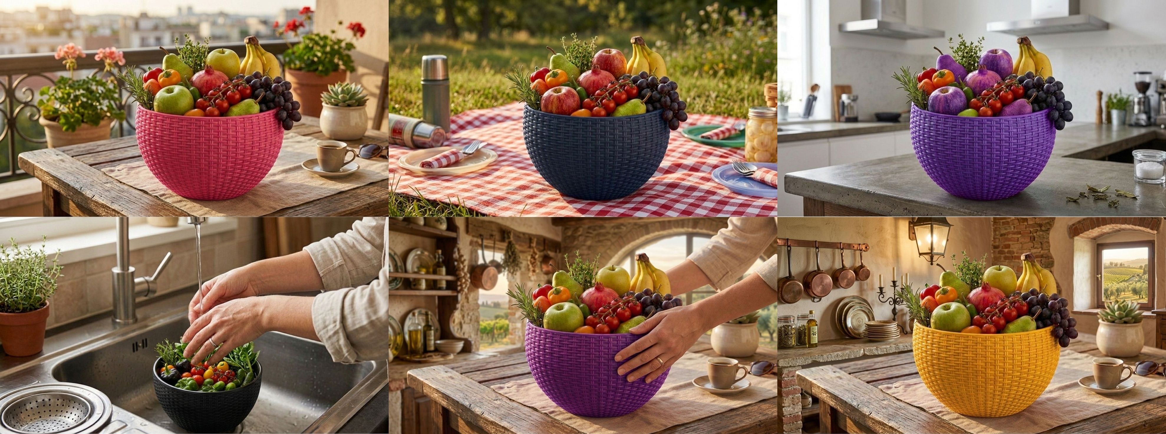 bluevista Multi SmartKitchen Basket Plastic Fruit & Vegetable Basket-picture-25