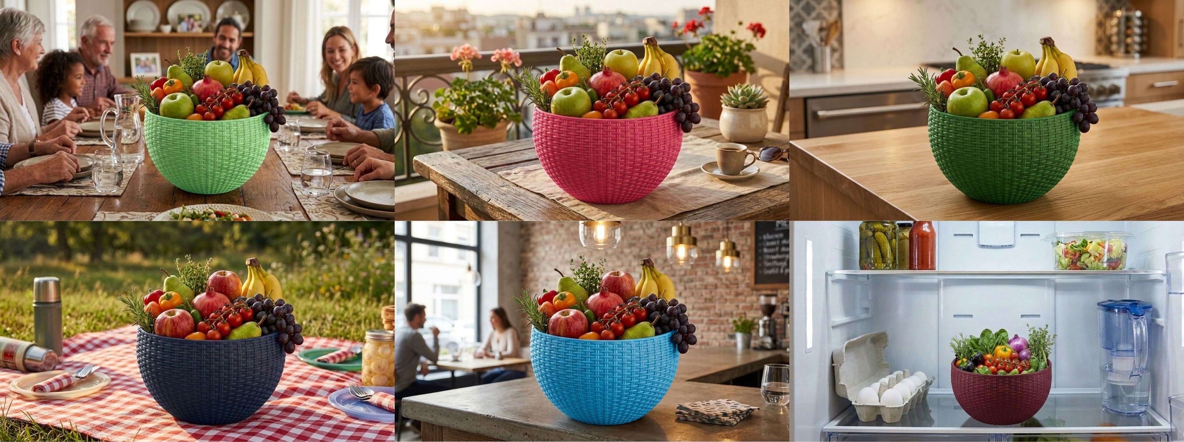 bluevista Multi SmartKitchen Basket Plastic Fruit & Vegetable Basket-picture-46