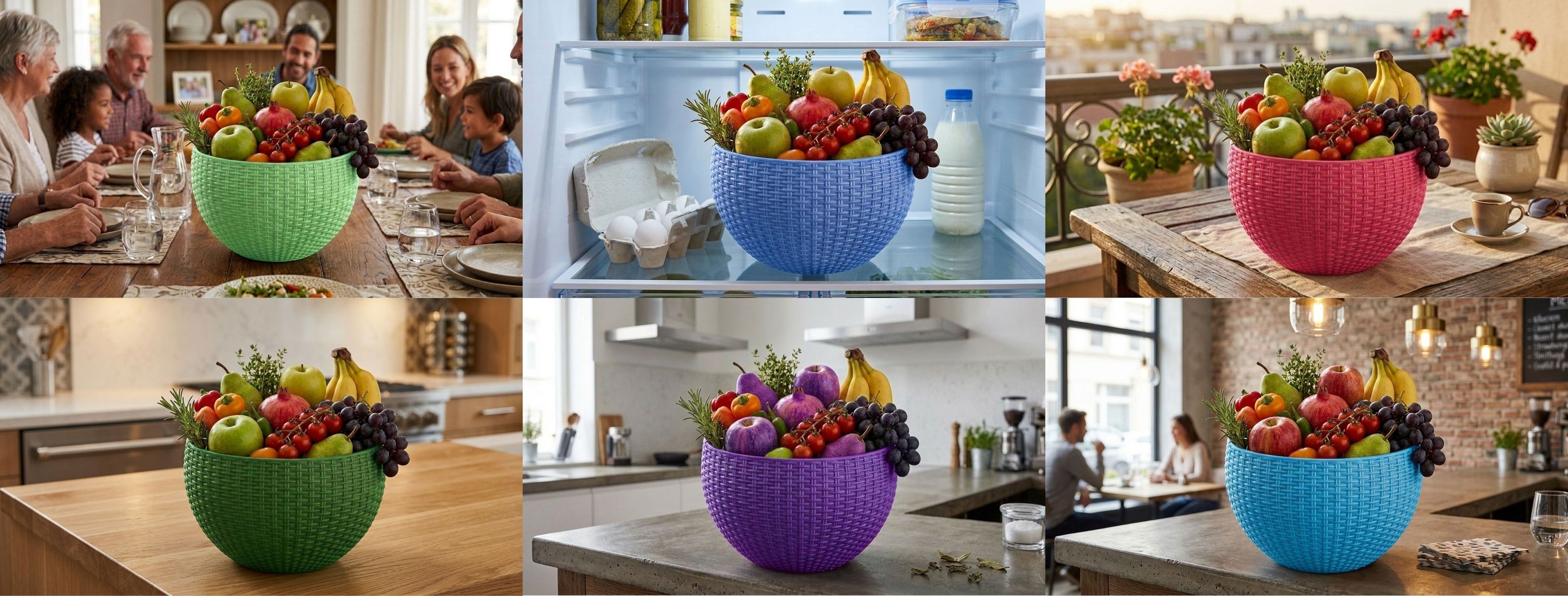 bluevista Multi SmartKitchen Basket Plastic Fruit & Vegetable Basket-picture-33