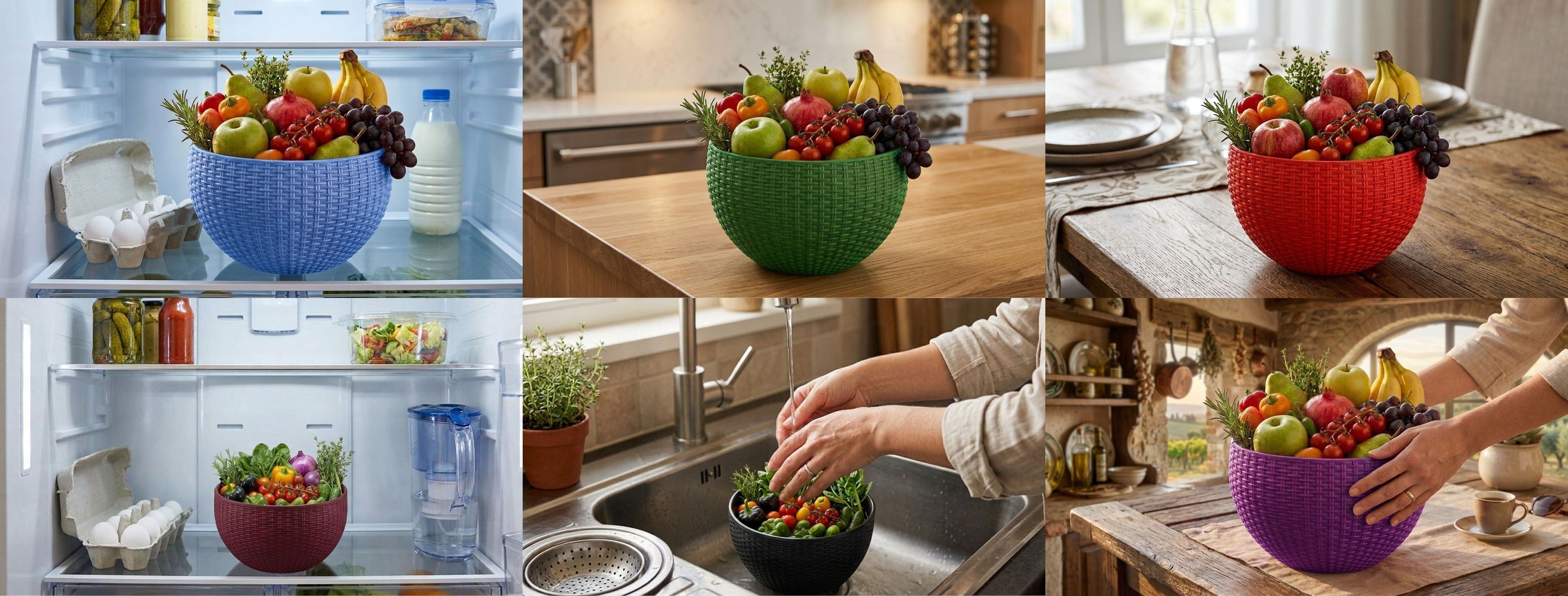 bluevista Multi SmartKitchen Basket Plastic Fruit & Vegetable Basket-picture-32