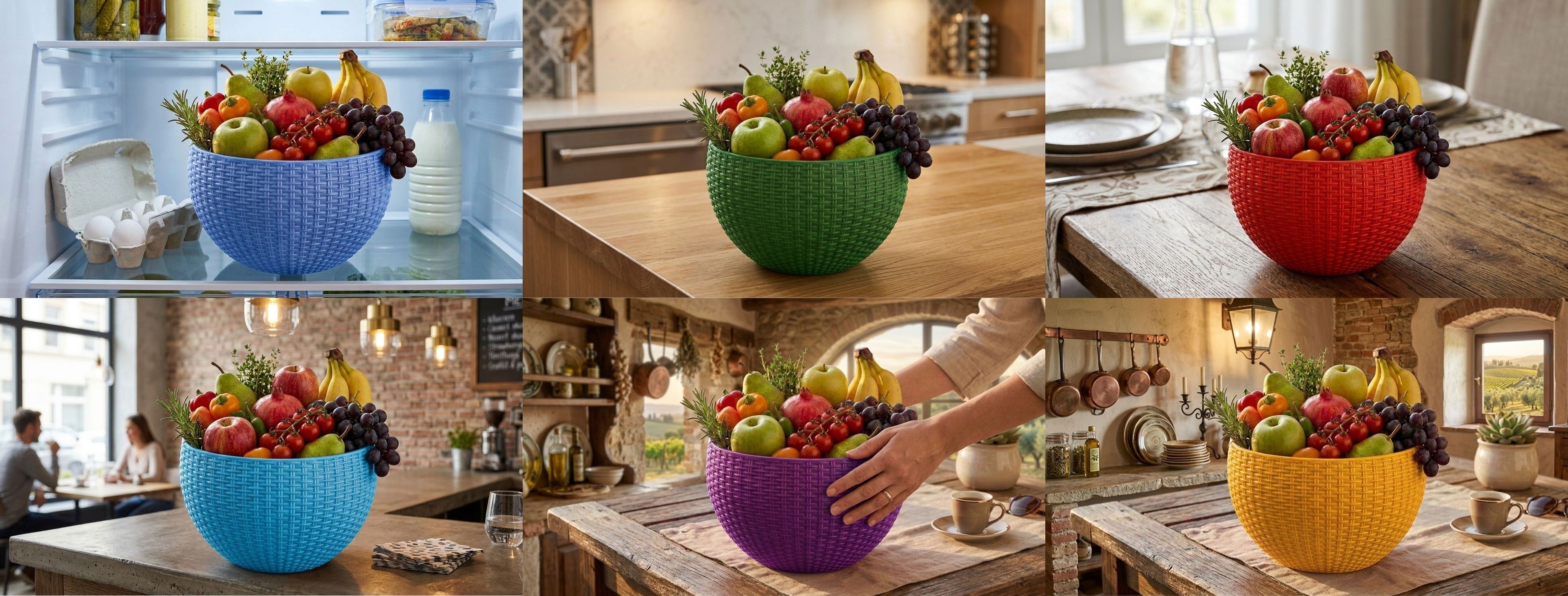 bee positive Multi SmartKitchen Basket Plastic Fruit & Vegetable Basket-picture-24