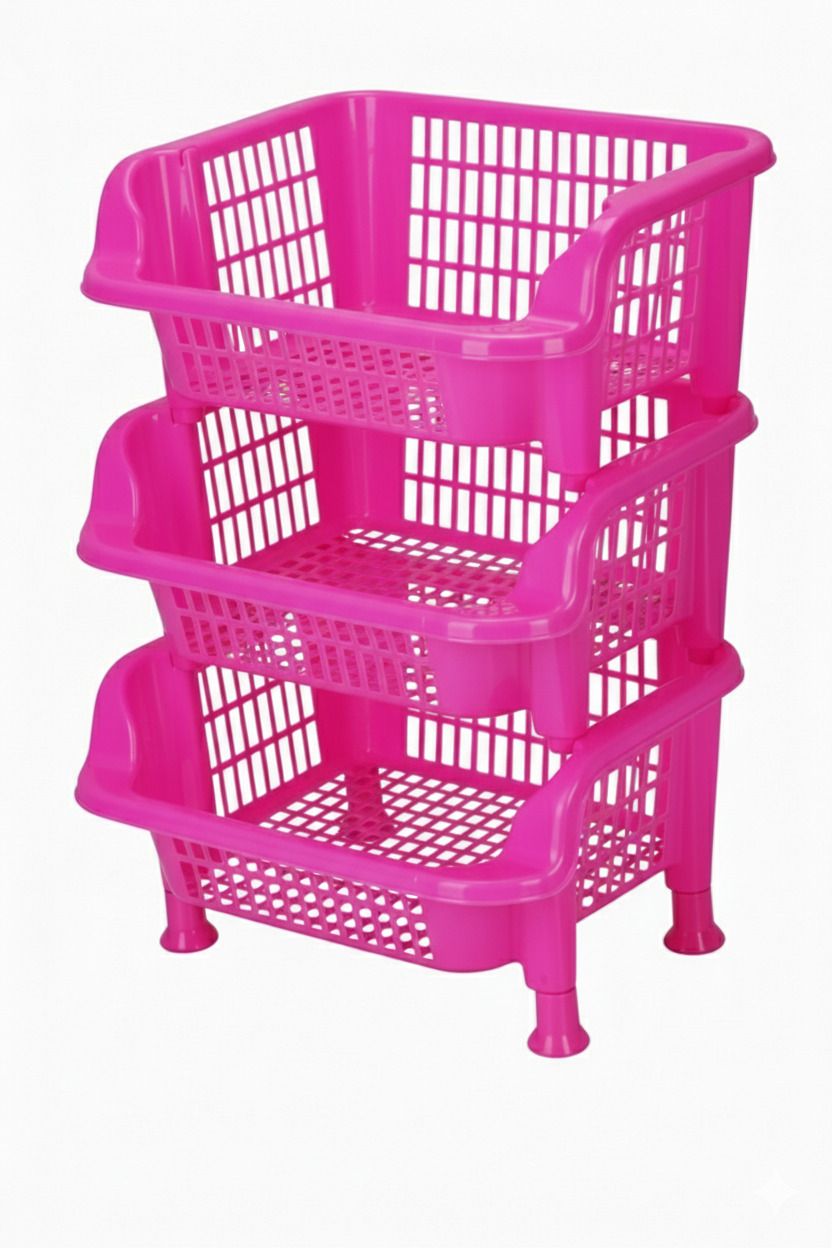 vegetable rack pink Plastic Fruit & Vegetable Basket