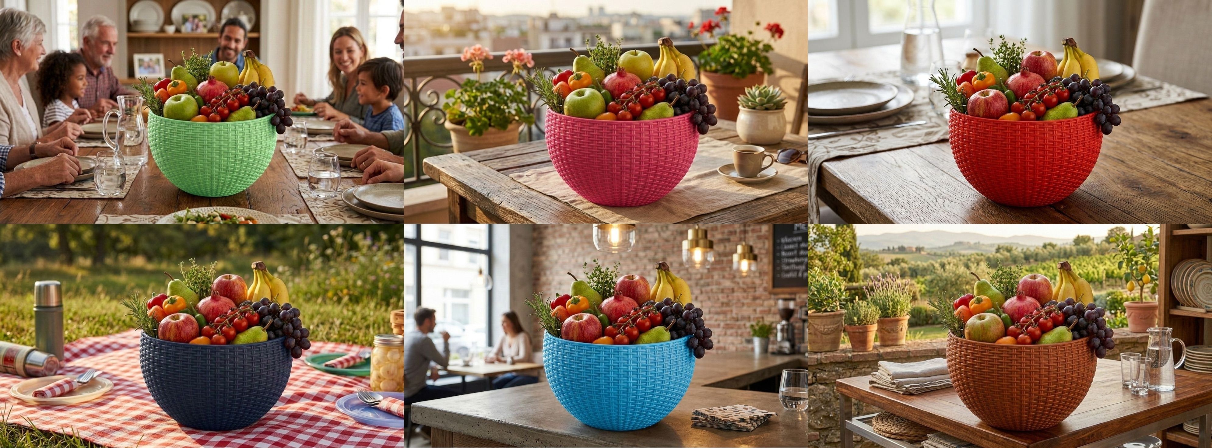 bluevista Multi SmartKitchen Basket Plastic Fruit & Vegetable Basket-picture-34