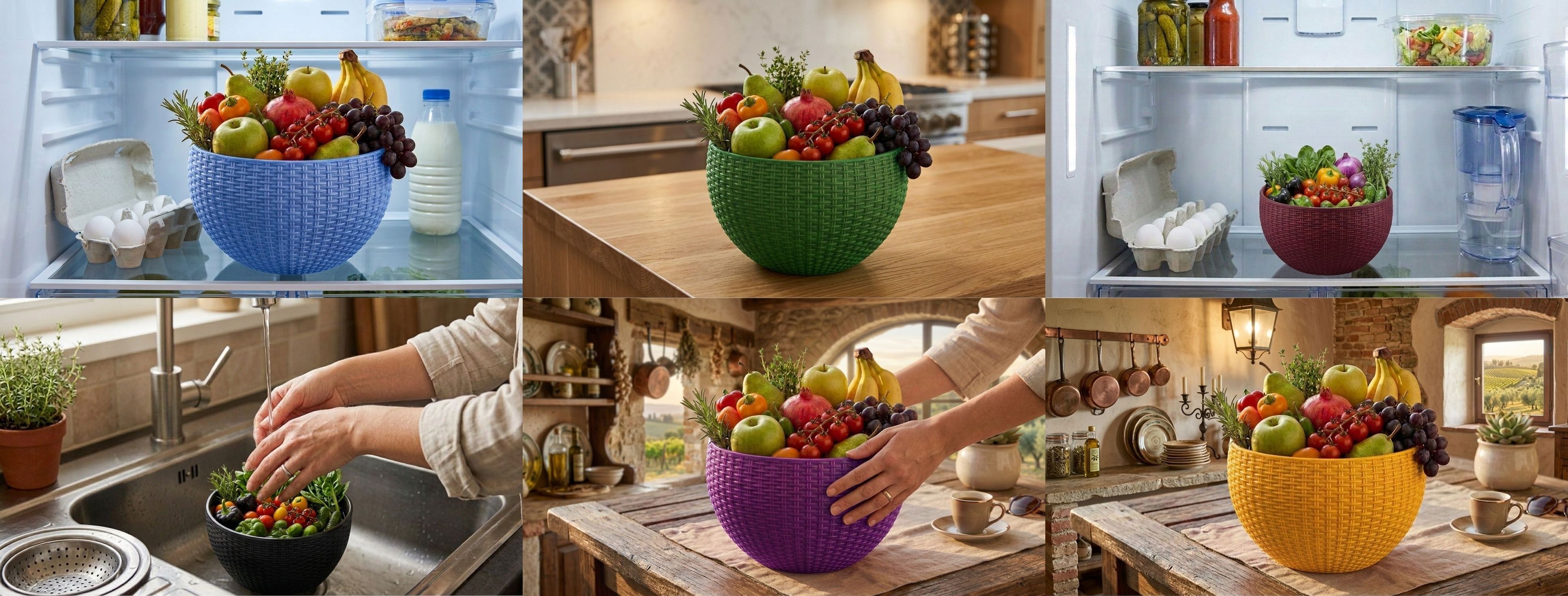 bluevista Multi SmartKitchen Basket Plastic Fruit & Vegetable Basket-picture-9