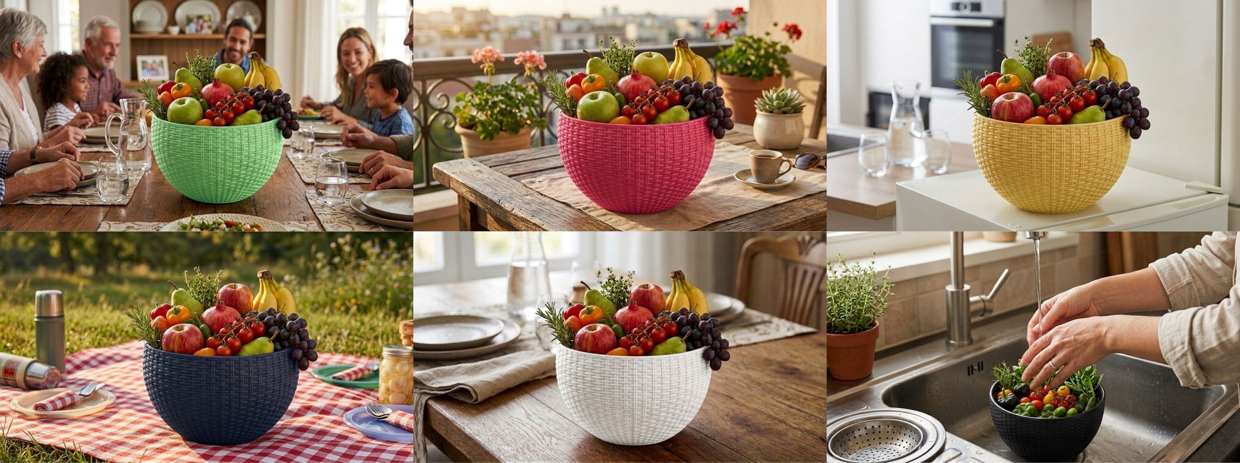 Multi SmartKitchen Basket Plastic Fruit & Vegetable Basket-image-45