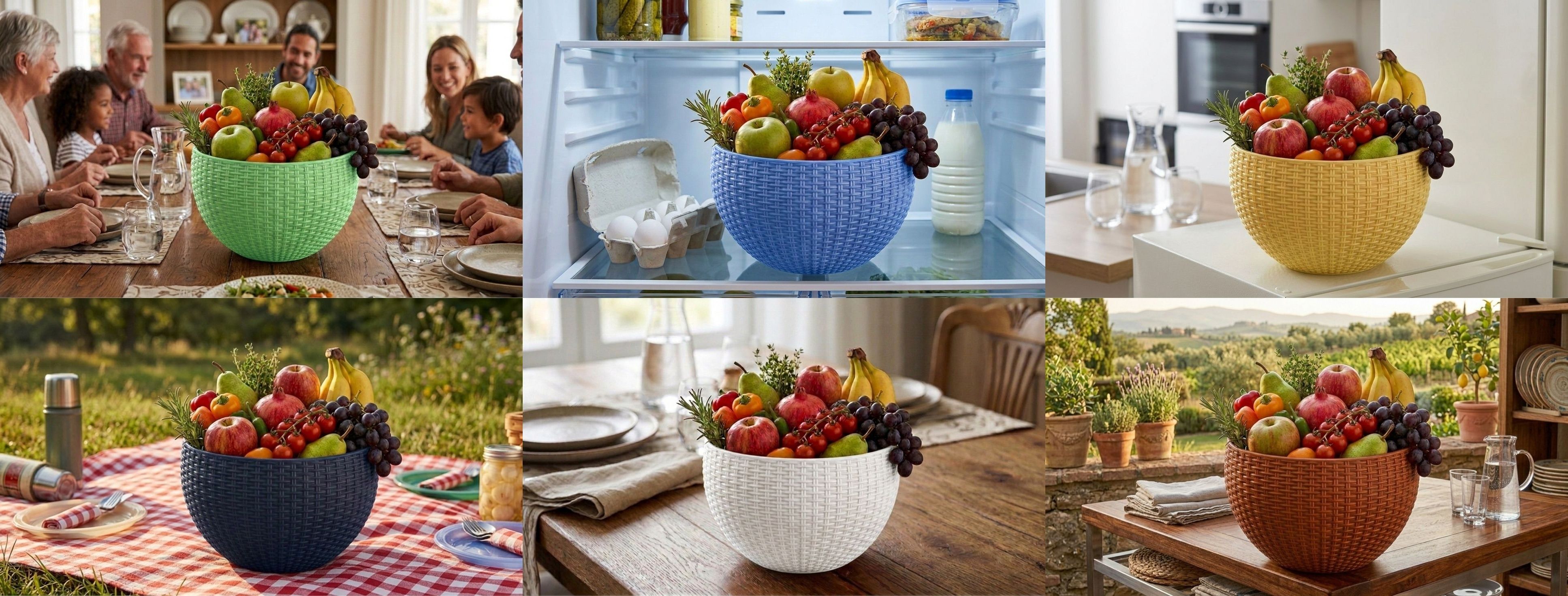 bluevista Multi SmartKitchen Basket Plastic Fruit & Vegetable Basket-picture-41