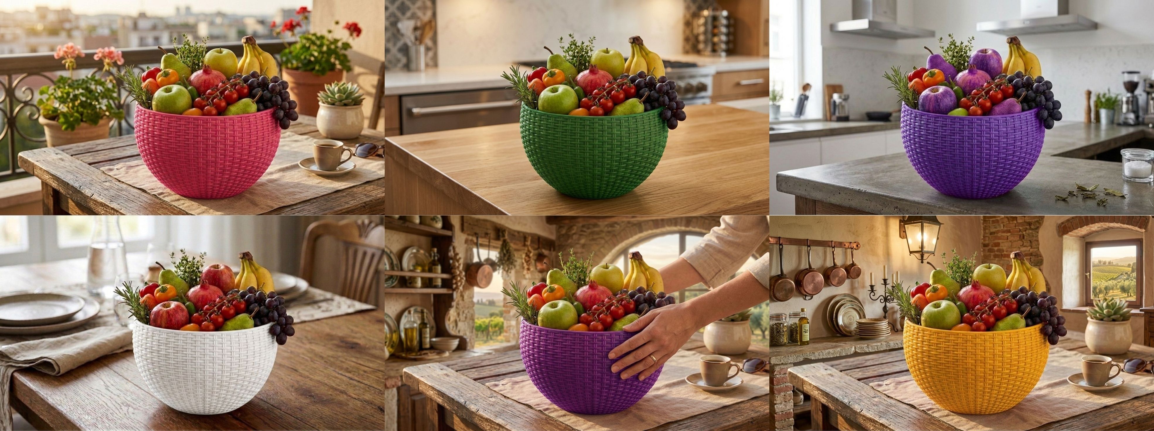 Multi SmartKitchen Basket Plastic Fruit & Vegetable Basket-image-9