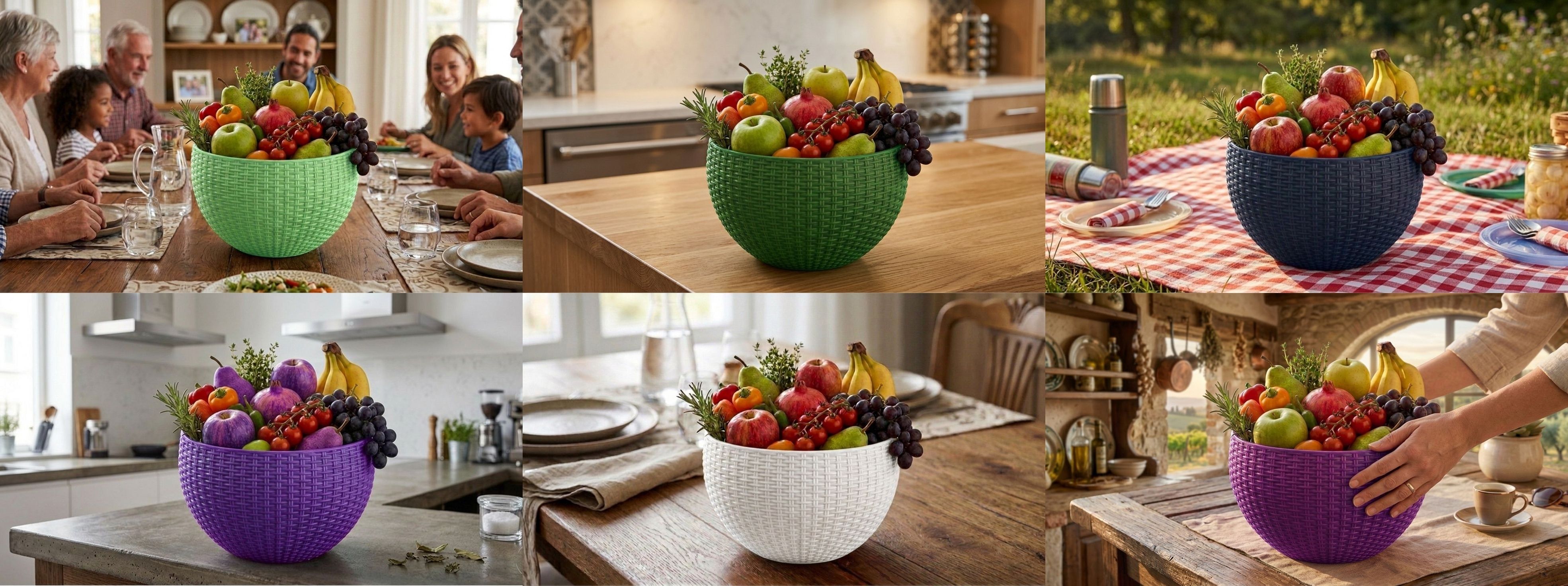 bluevista Multi SmartKitchen Basket Plastic Fruit & Vegetable Basket-picture-16